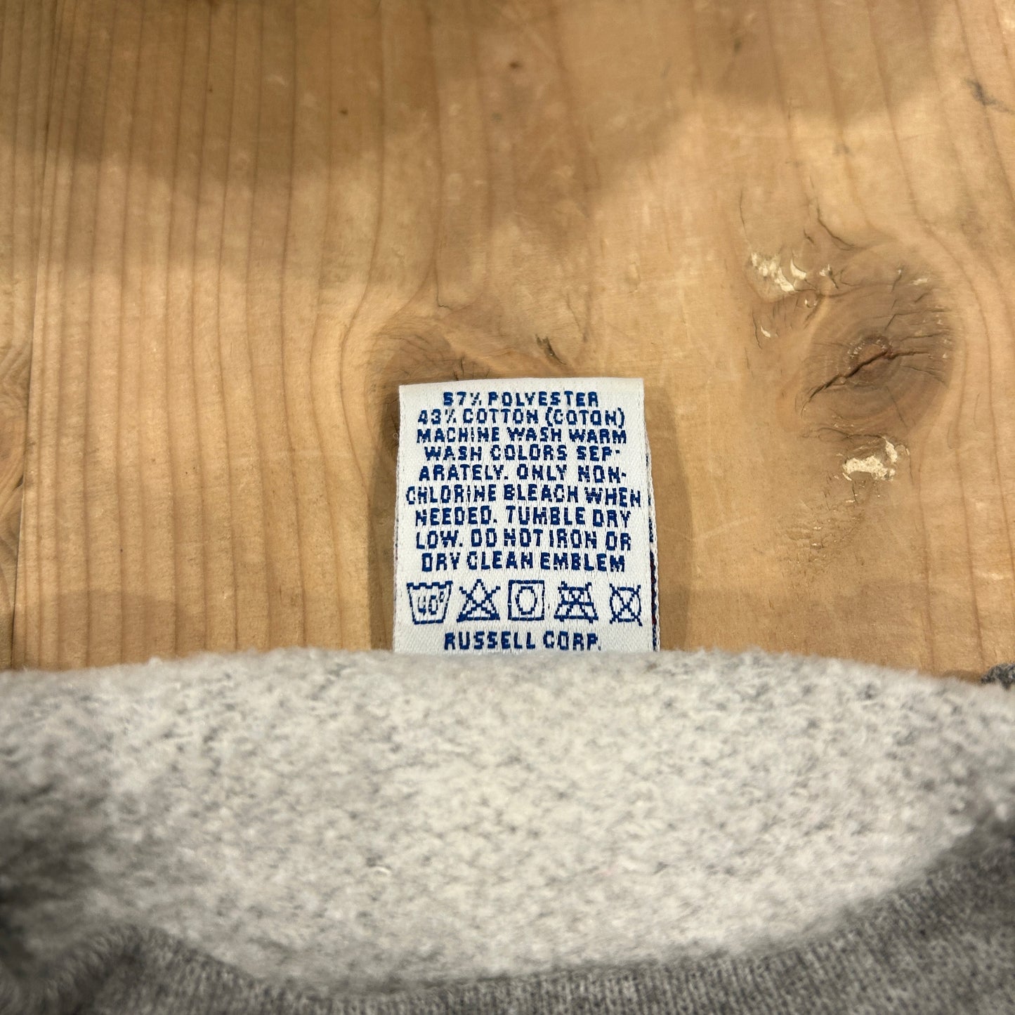 90's RUSSELL ATHLETIC "MARION INSTITUTE" カレッジ スウェット グレー (XL)/A8103S-SO