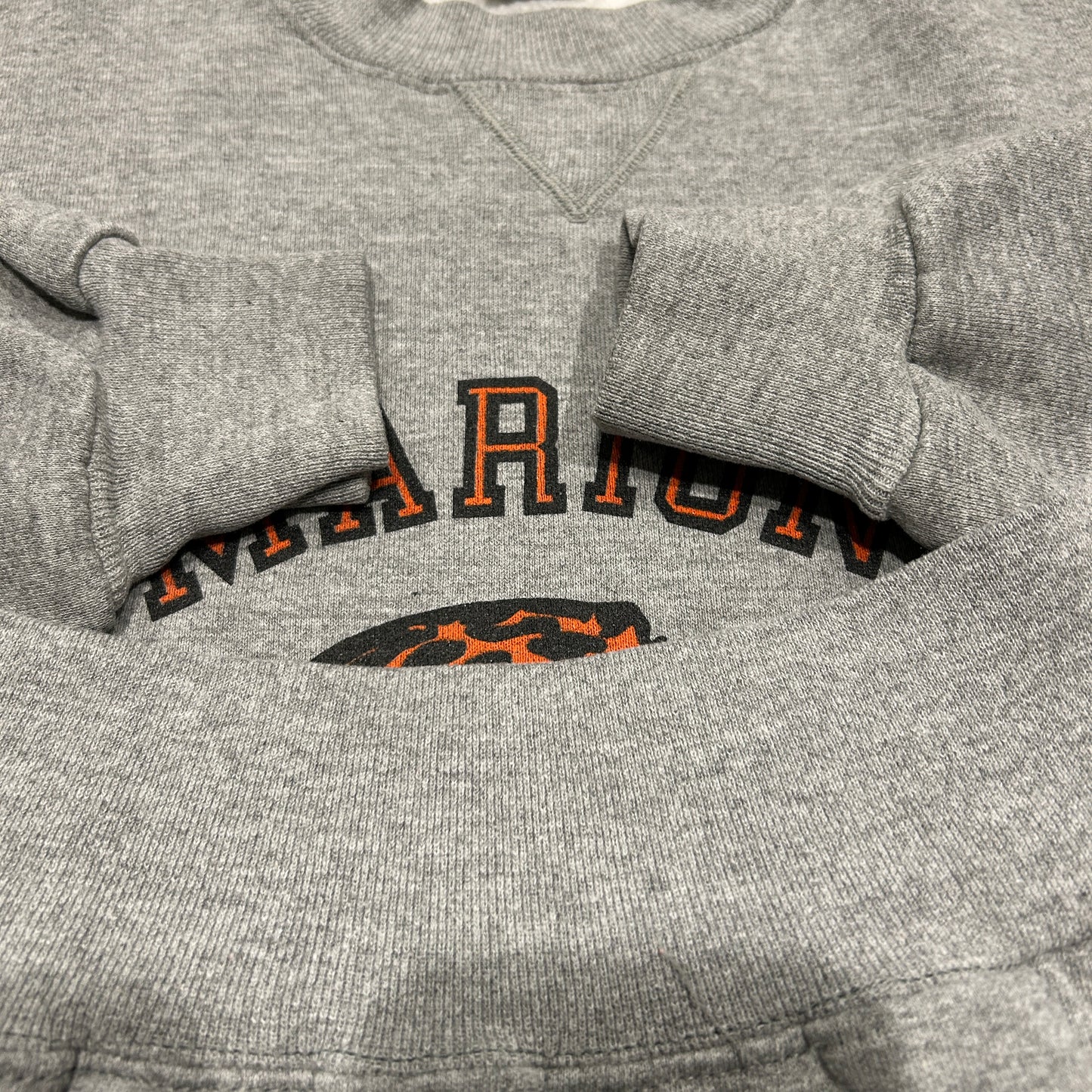 90's RUSSELL ATHLETIC "MARION INSTITUTE" カレッジ スウェット グレー (XL)/A8103S-SO