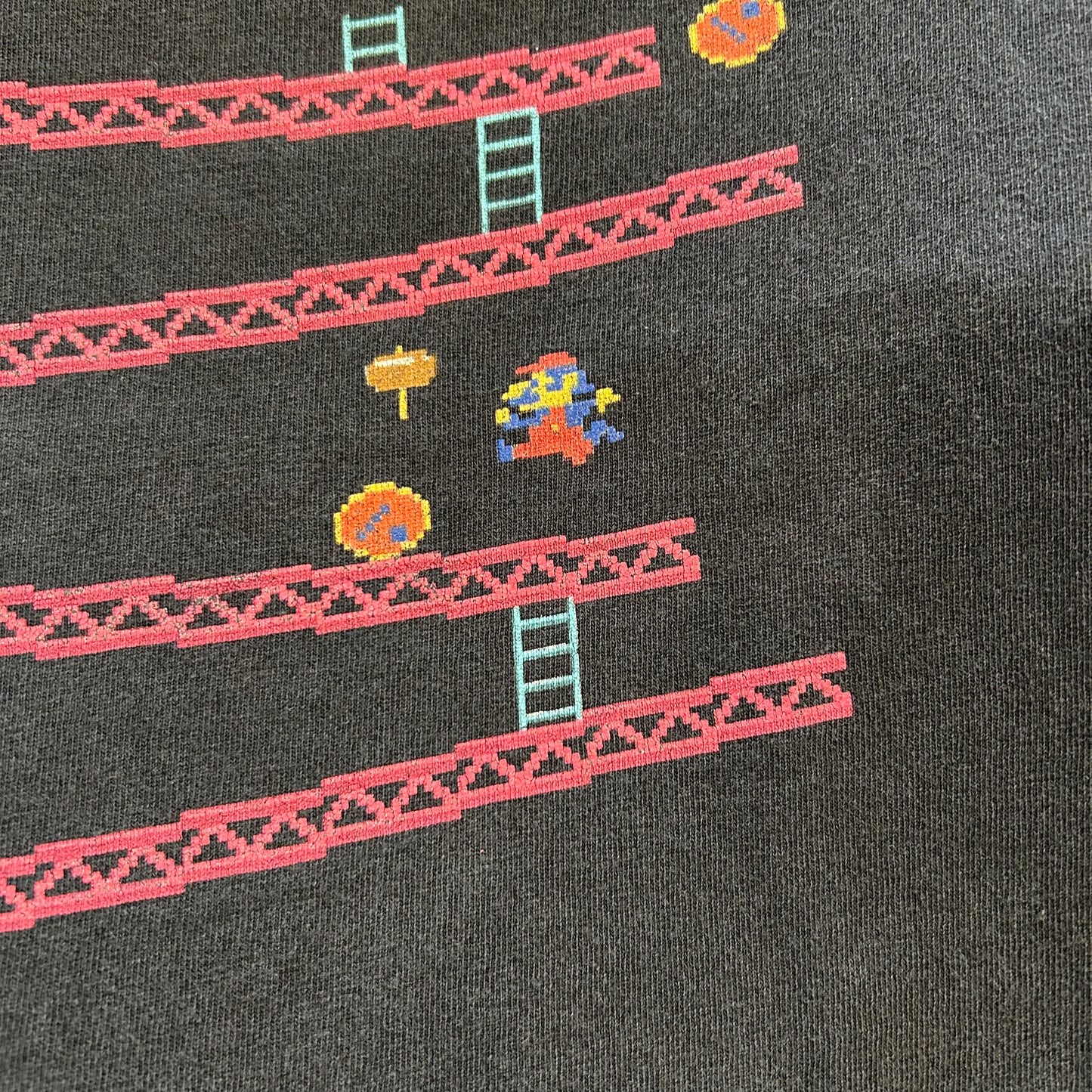 00's DELTA ドンキーコング ゲームTシャツ Nintendo ファミコン アーケード 黒(L)/B2025T-SO