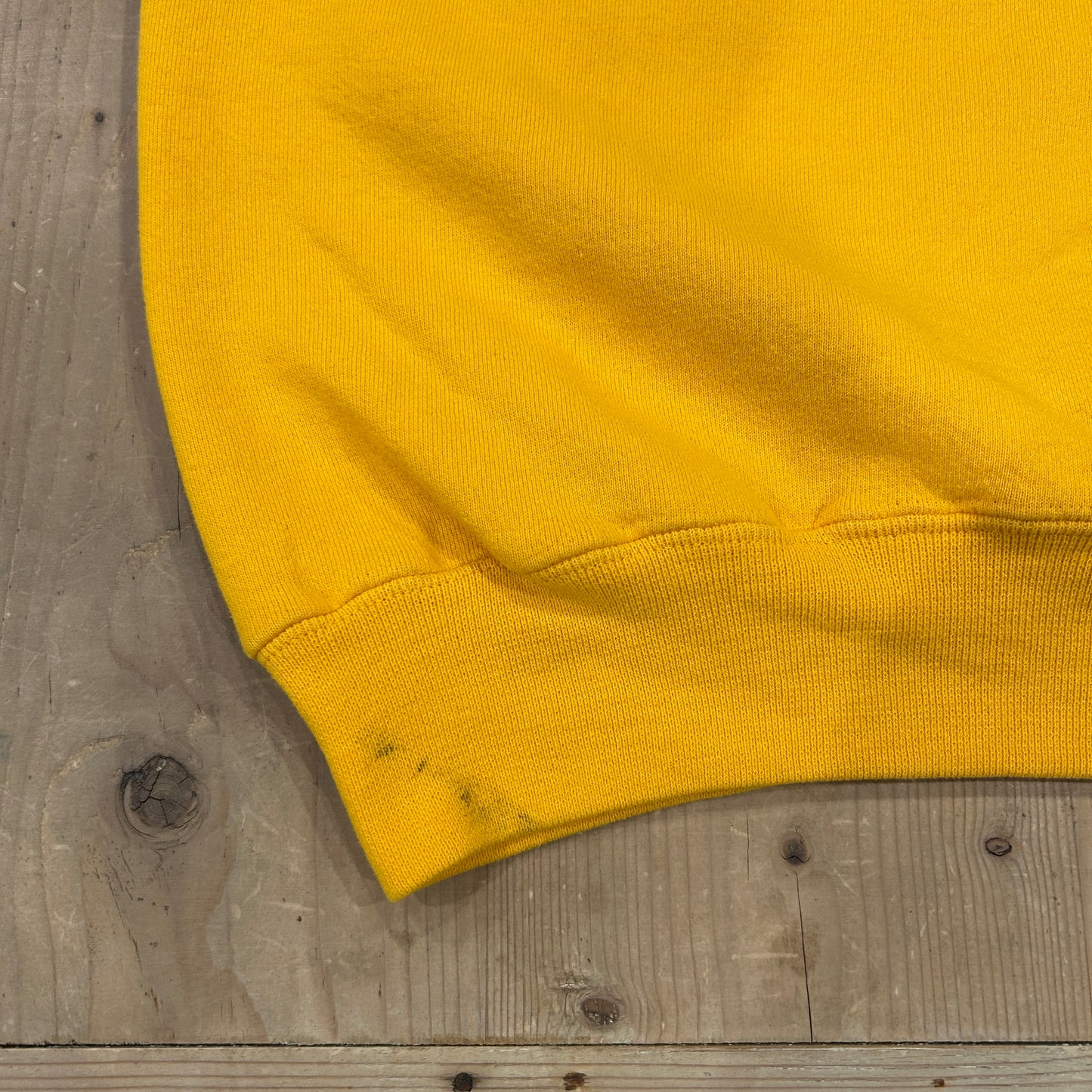 90's RUSSELL ATHLETIC "STILLWATER PIONEERS" カレッジ スウェット イエロー (M)/A6712S-SO
