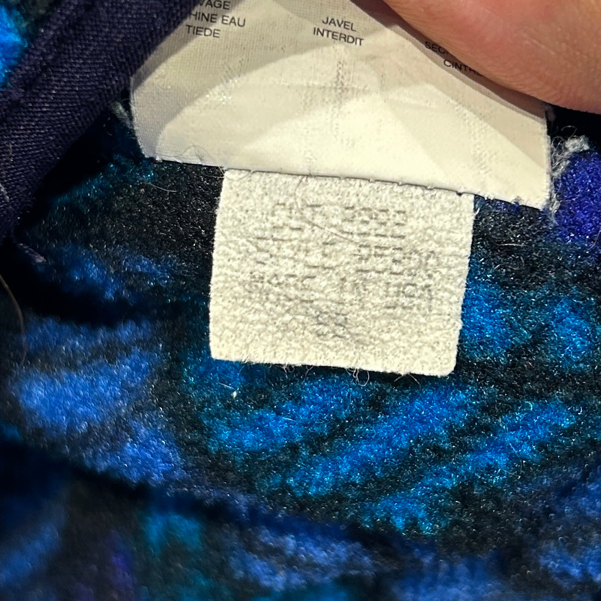 90's Patagonia パタゴニア スナップT リーフ柄 ブルー USA製(L)/A9886F-SO