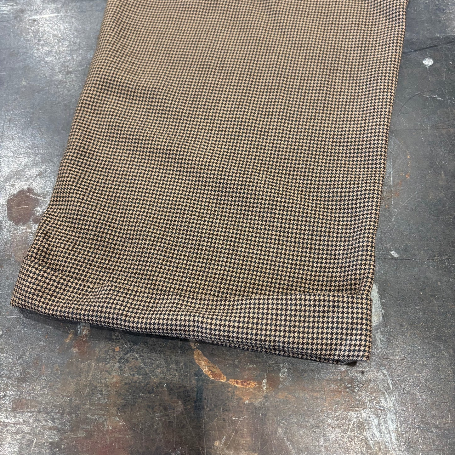 00's GRANT THOMAS 千鳥格子柄 2タック ウールスラックス ベージュ (W36/L30) /B3454P-SO