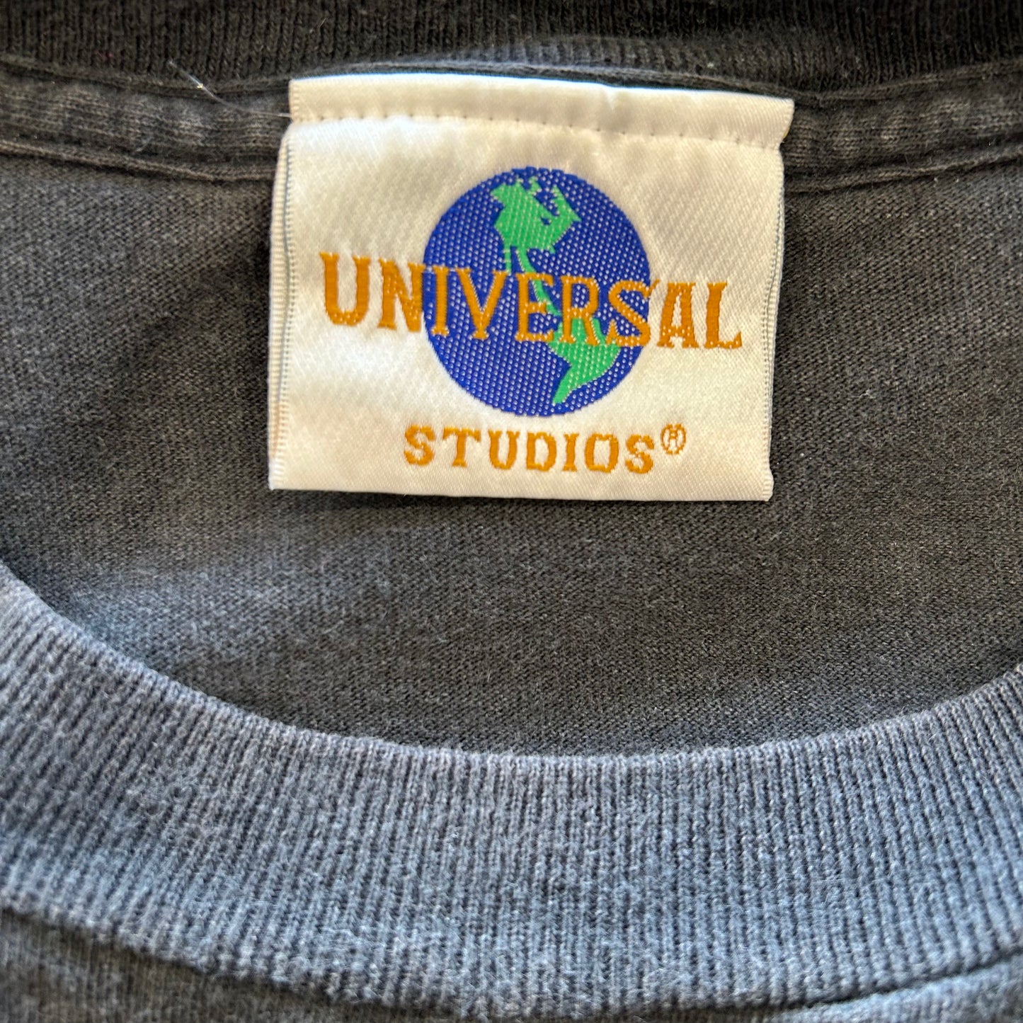 90's UNIVESAL STUDIOS マーベル ハルク キャラクターTシャツ 黒(XL)/A6531T-SO