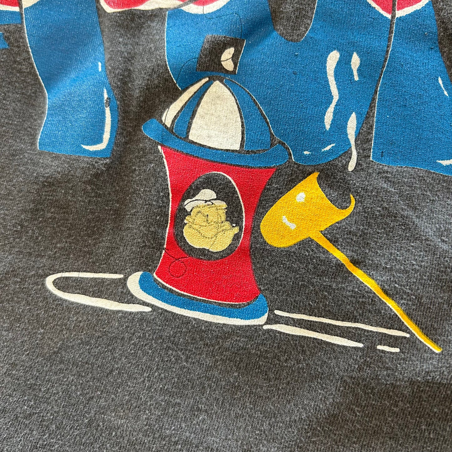 90's FREEZE ポパイ POPEYE キャラクターTシャツ 黒/A6757T-SO