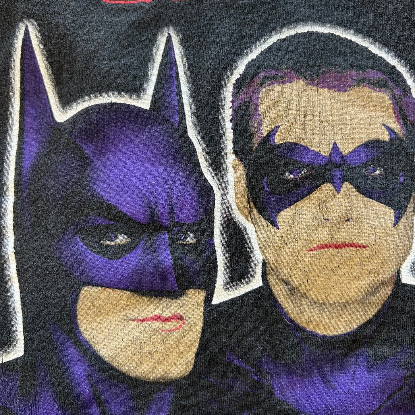 90's Hanes 映画「バットマン&ロビン Mr.フリーズの逆襲」ムービーTシャツ 黒(M)/A6759T-SO