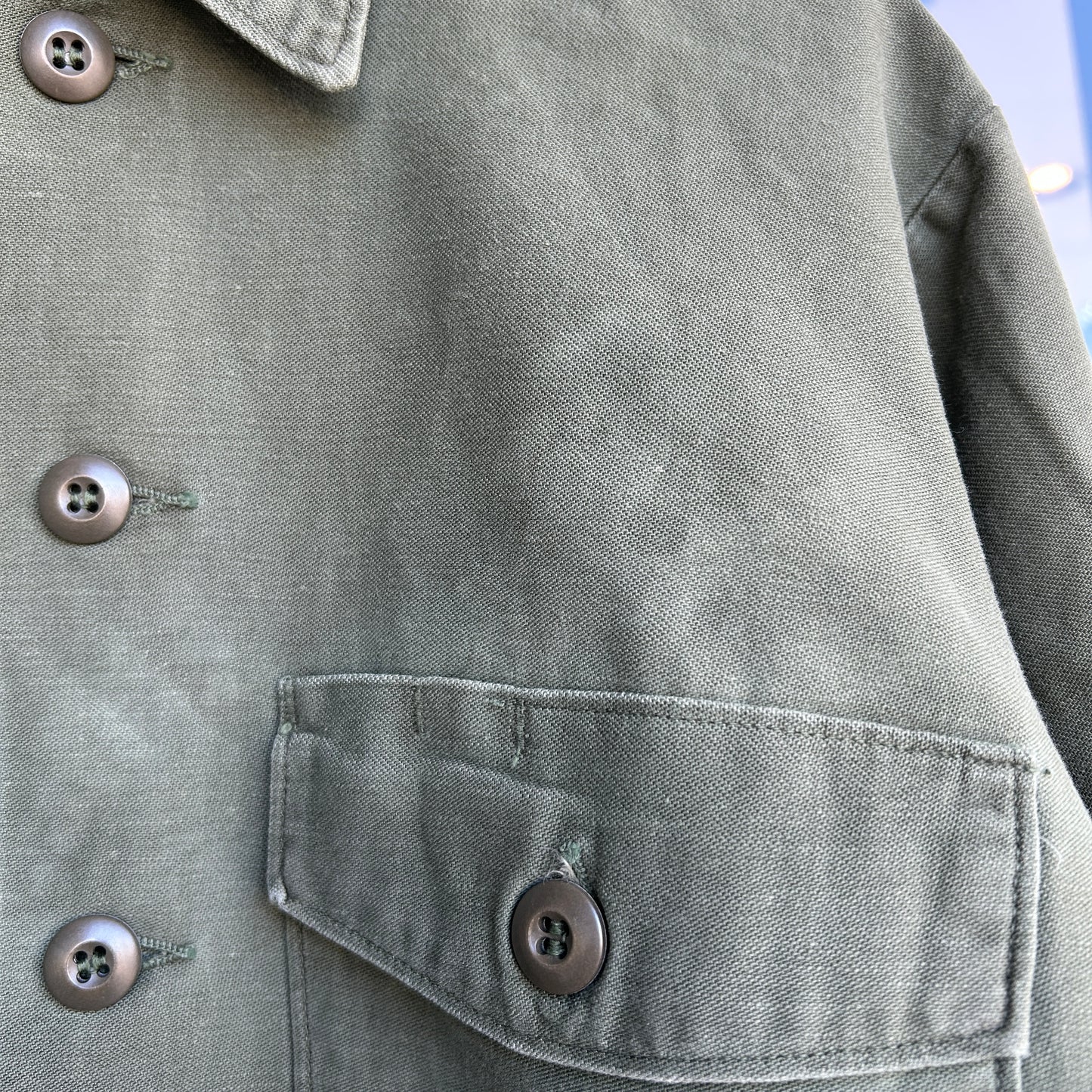 70's USMC ユーティリティーシャツ ステンシル OG 107 (15 1/2 ×33)/B2856SH-SO