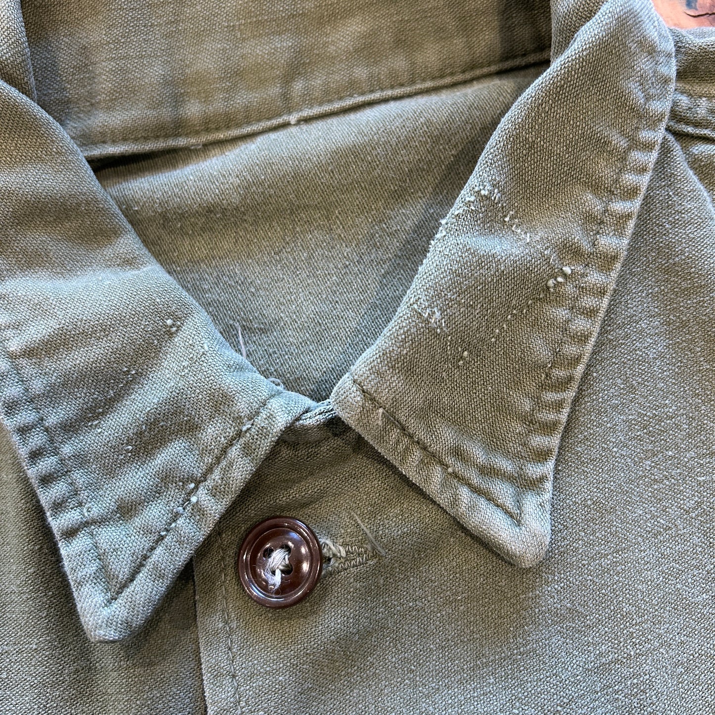 50's U.S.ARMY コットンサテンシャツ 1stモデル OG 107 /A8292SH-SO
