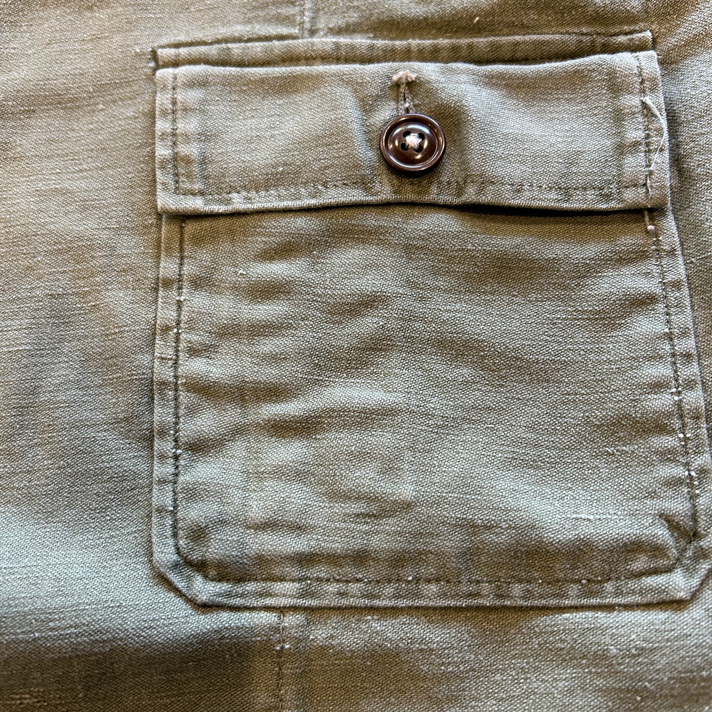 50's U.S.ARMY コットンサテンシャツ 1stモデル OG 107 /A8292SH-SO