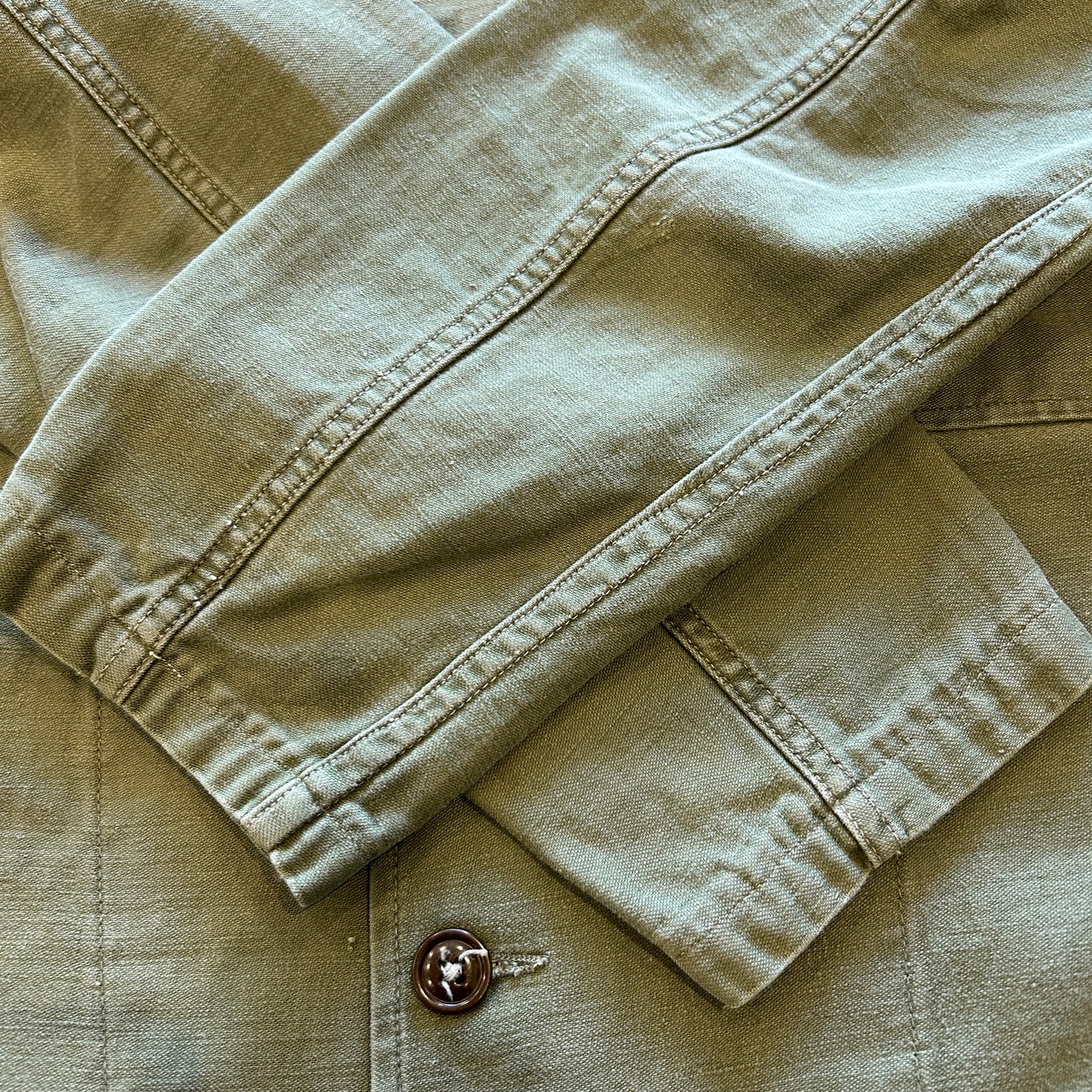 50's U.S.ARMY コットンサテンシャツ 1stモデル OG 107 /A8292SH-SO