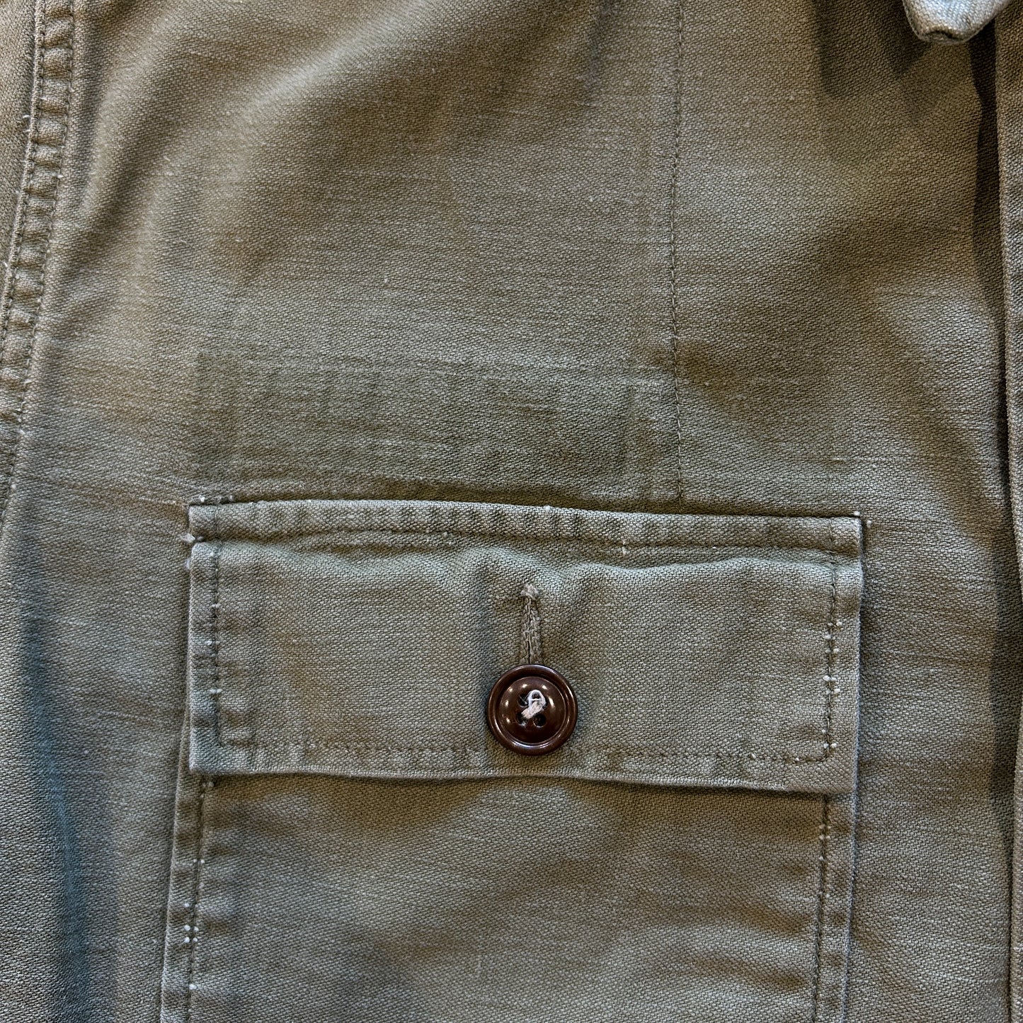 50's U.S.ARMY コットンサテンシャツ 1stモデル OG 107 /A8292SH-SO