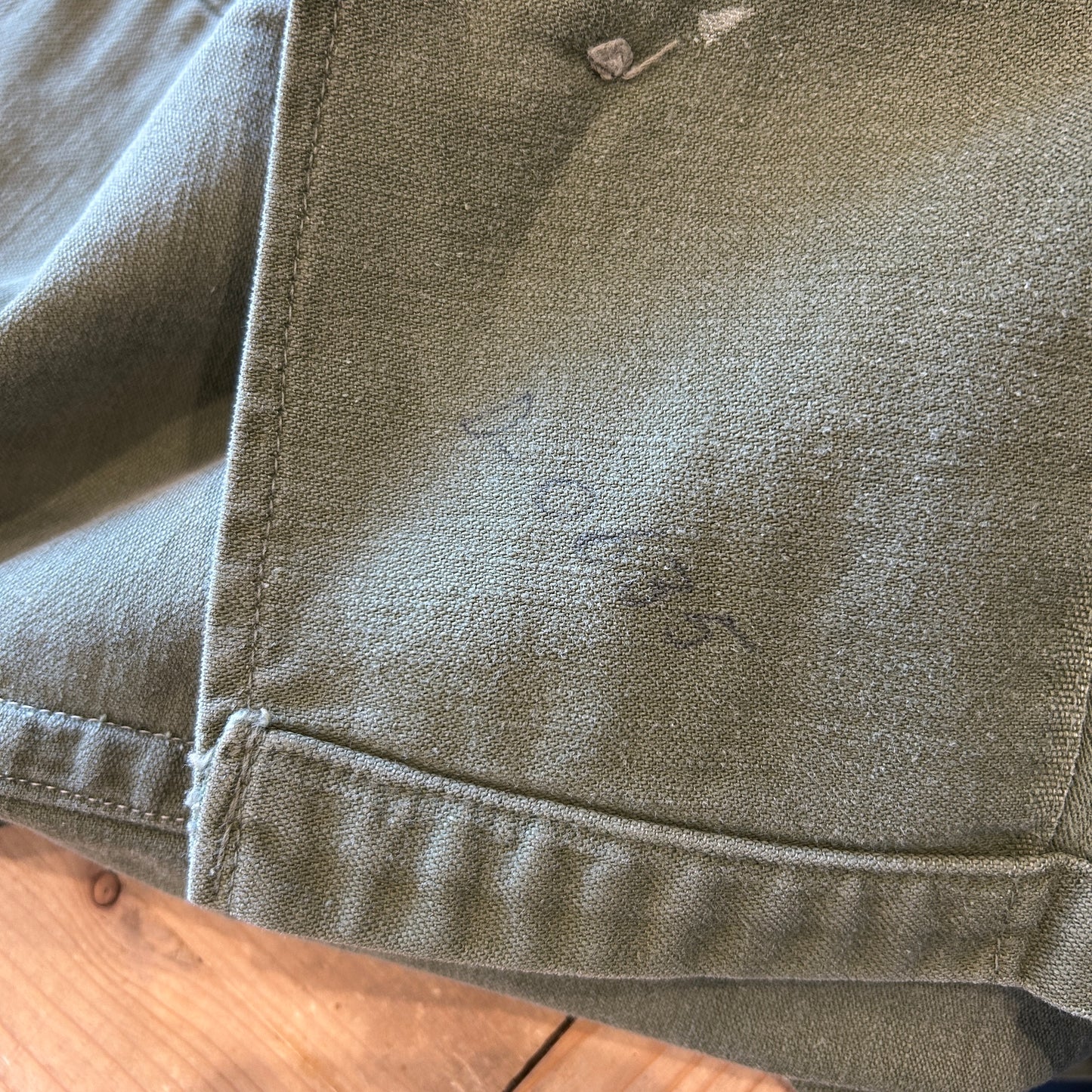 50's U.S.ARMY コットンサテンシャツ 1stモデル OG 107 /A8292SH-SO