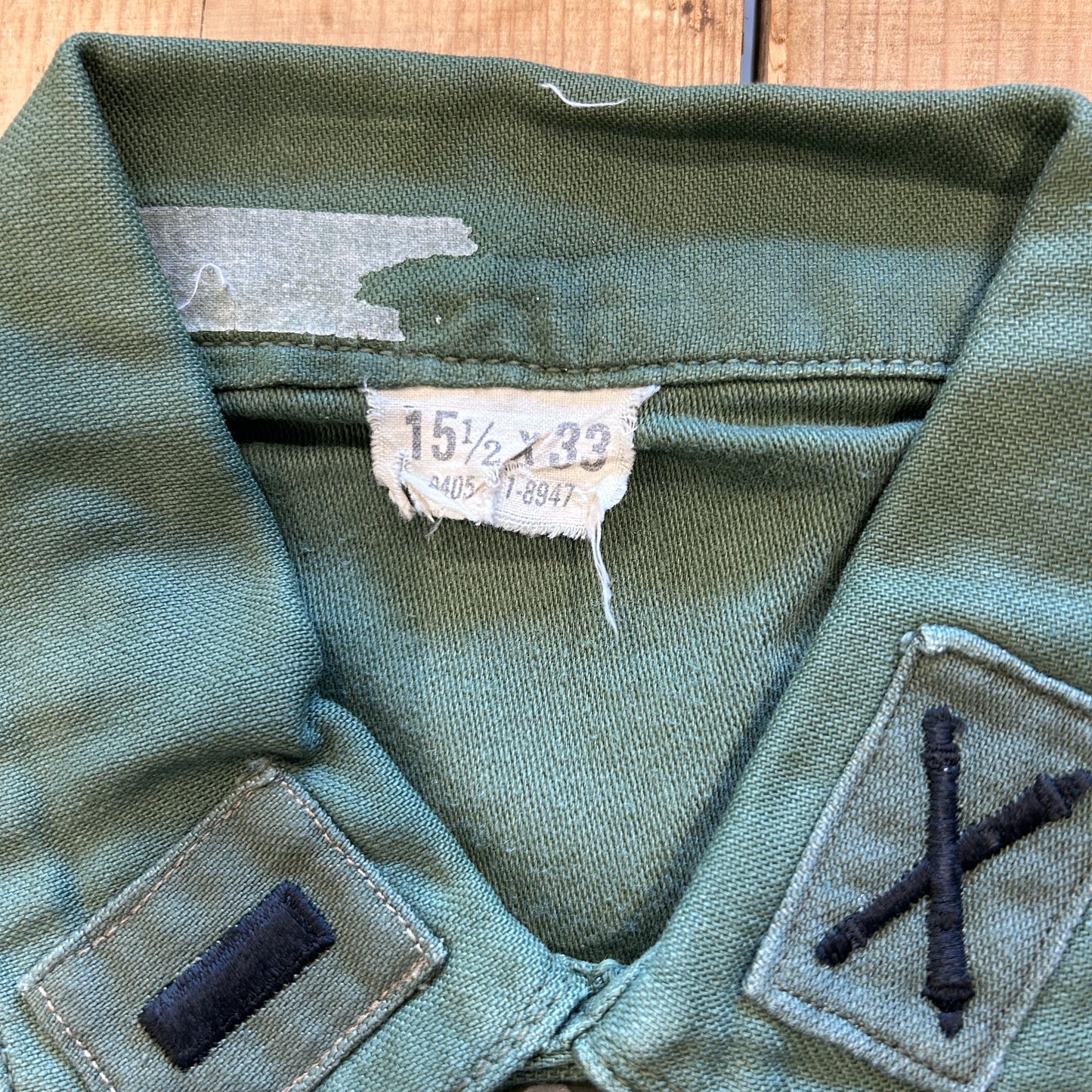 60's U.S.ARMY ユーティリティーシャツ OG107 (15 1/2)/A7740SH-SO