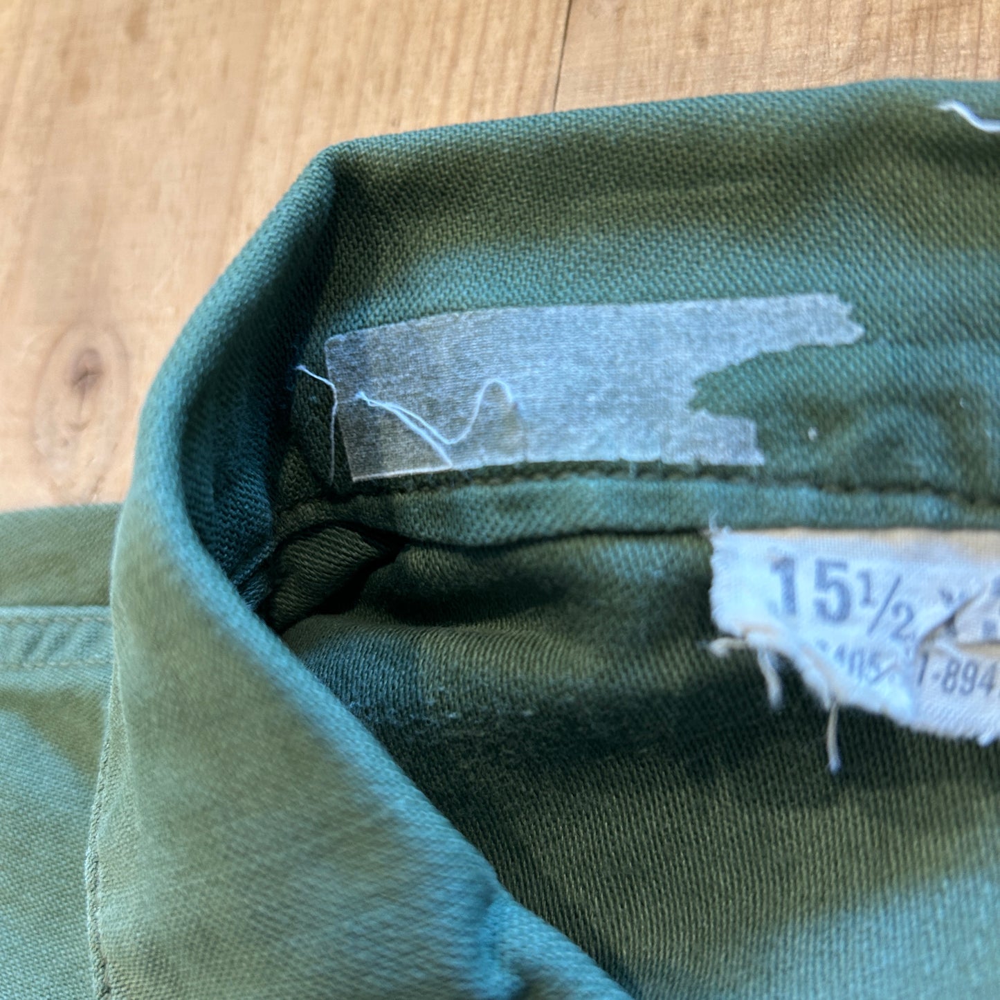 60's U.S.ARMY ユーティリティーシャツ OG107 (15 1/2)/A7740SH-SO