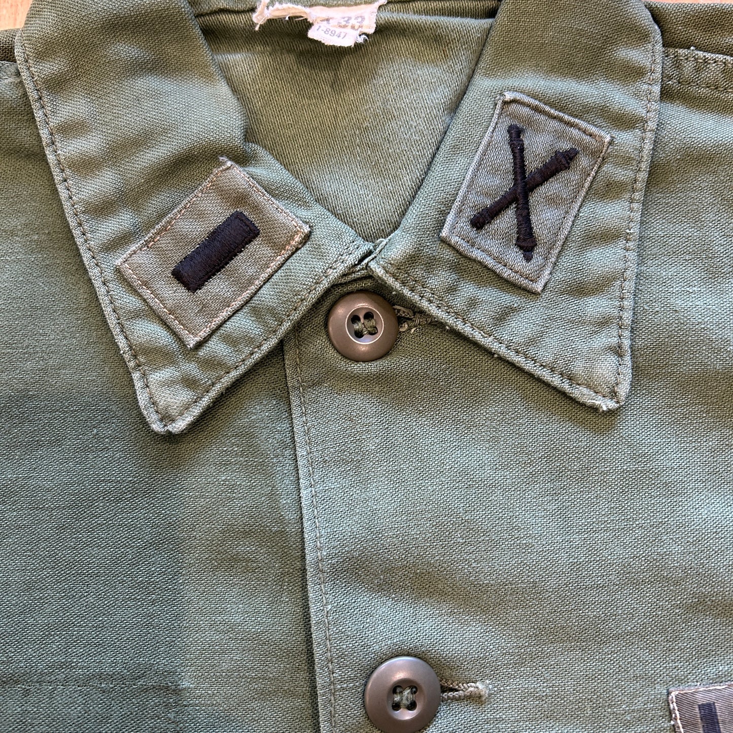 60's U.S.ARMY ユーティリティーシャツ OG107 (15 1/2)/A7740SH-SO