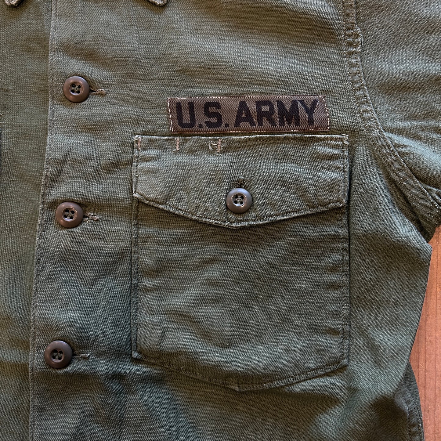 60's U.S.ARMY ユーティリティーシャツ OG107 (15 1/2)/A7740SH-SO