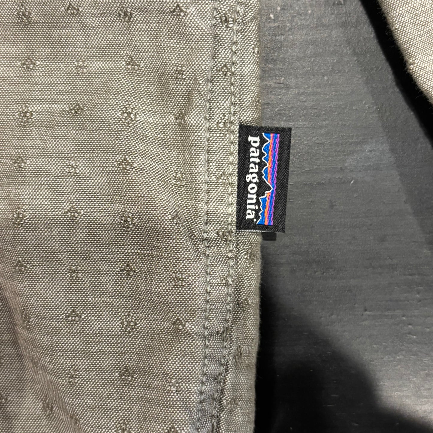 00's Patagonia 総柄 ポケットシャツ グレー (L)/A7950S-SO
