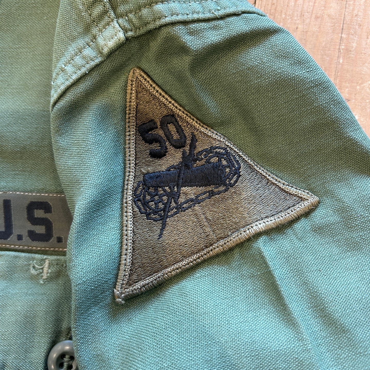 60's U.S.ARMY ユーティリティーシャツ OG107 (15 1/2)/A7740SH-SO