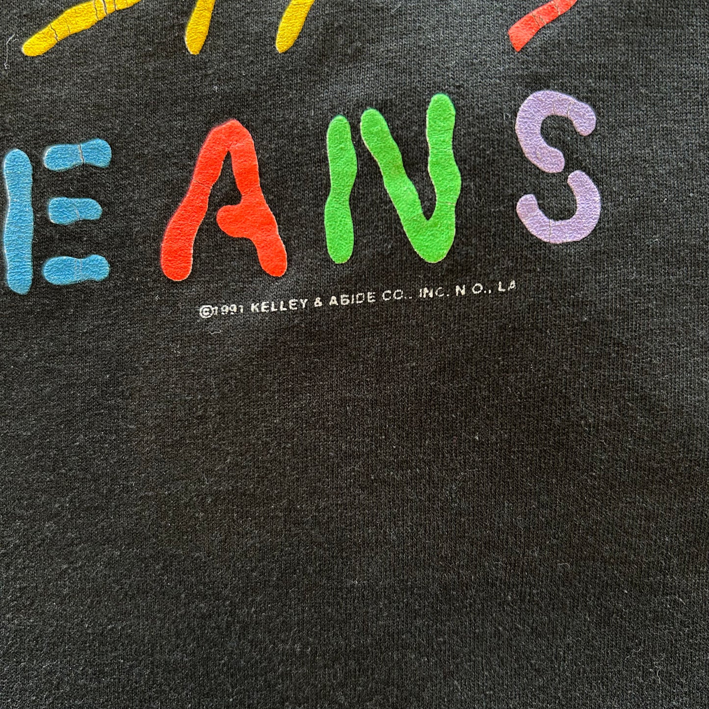 90's New Orleans JazzイベントTシャツ ネオンカラープリント(XL)/A4124T-S