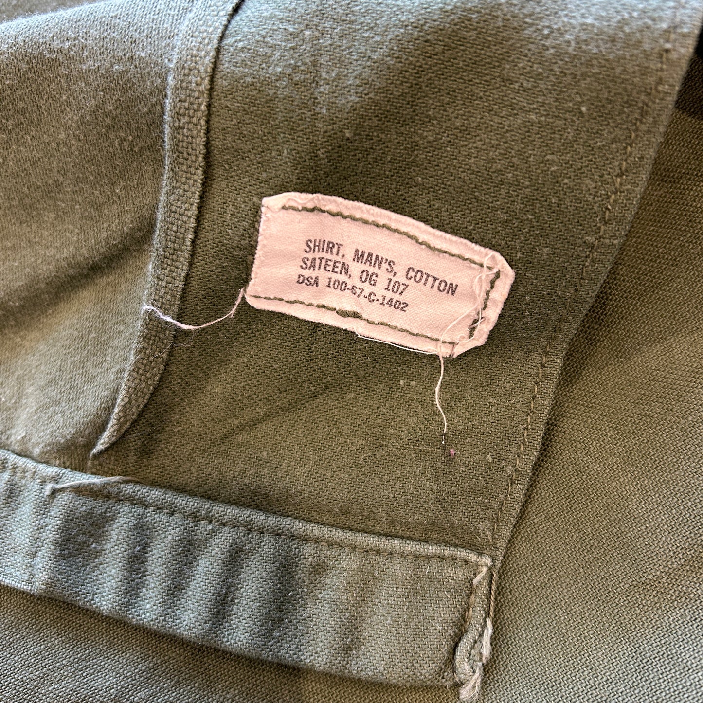 60's U.S.ARMY ユーティリティーシャツ OG107 (15 1/2)/A7740SH-SO