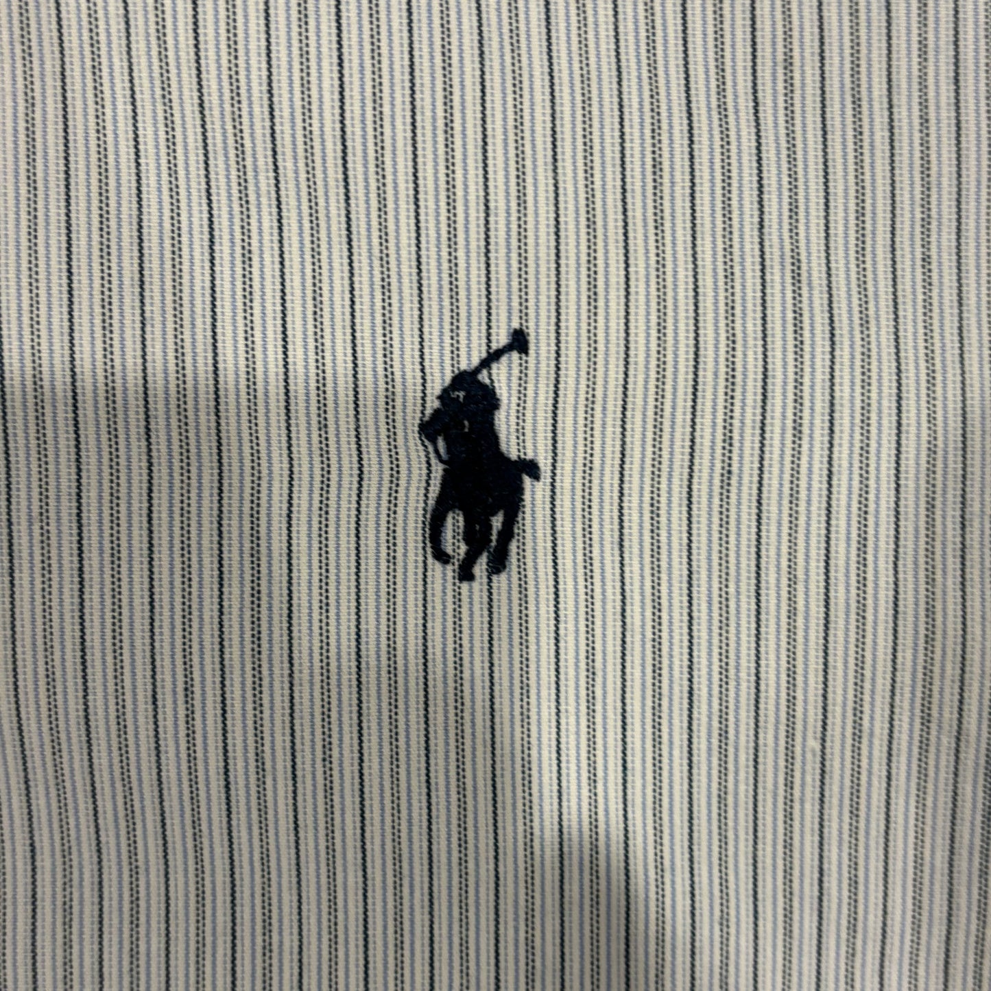 00's Ralph Lauren ラルフローレン ストライプシャツ 白青 (XL)/A7967S-SO