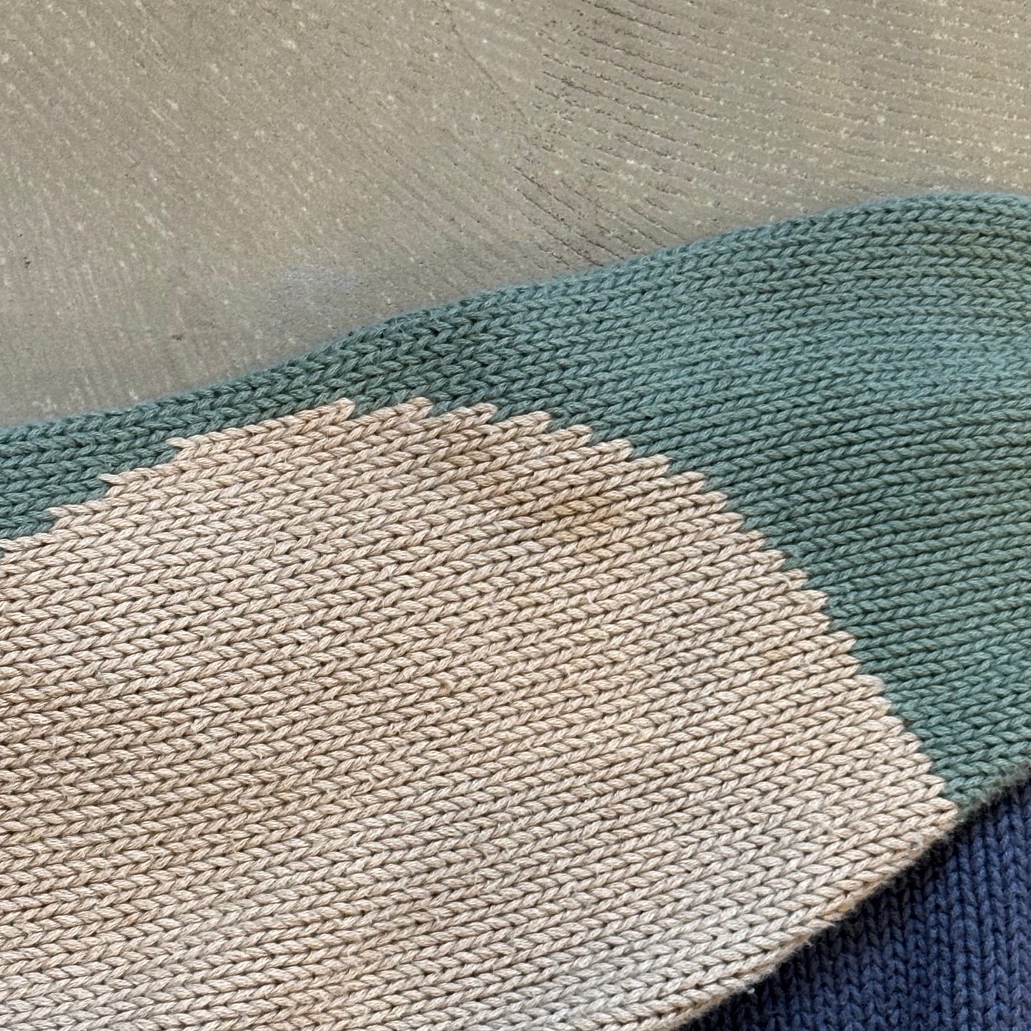 90's STRUCURE コットンニット 赤青緑白 (L)/B0463K-SO