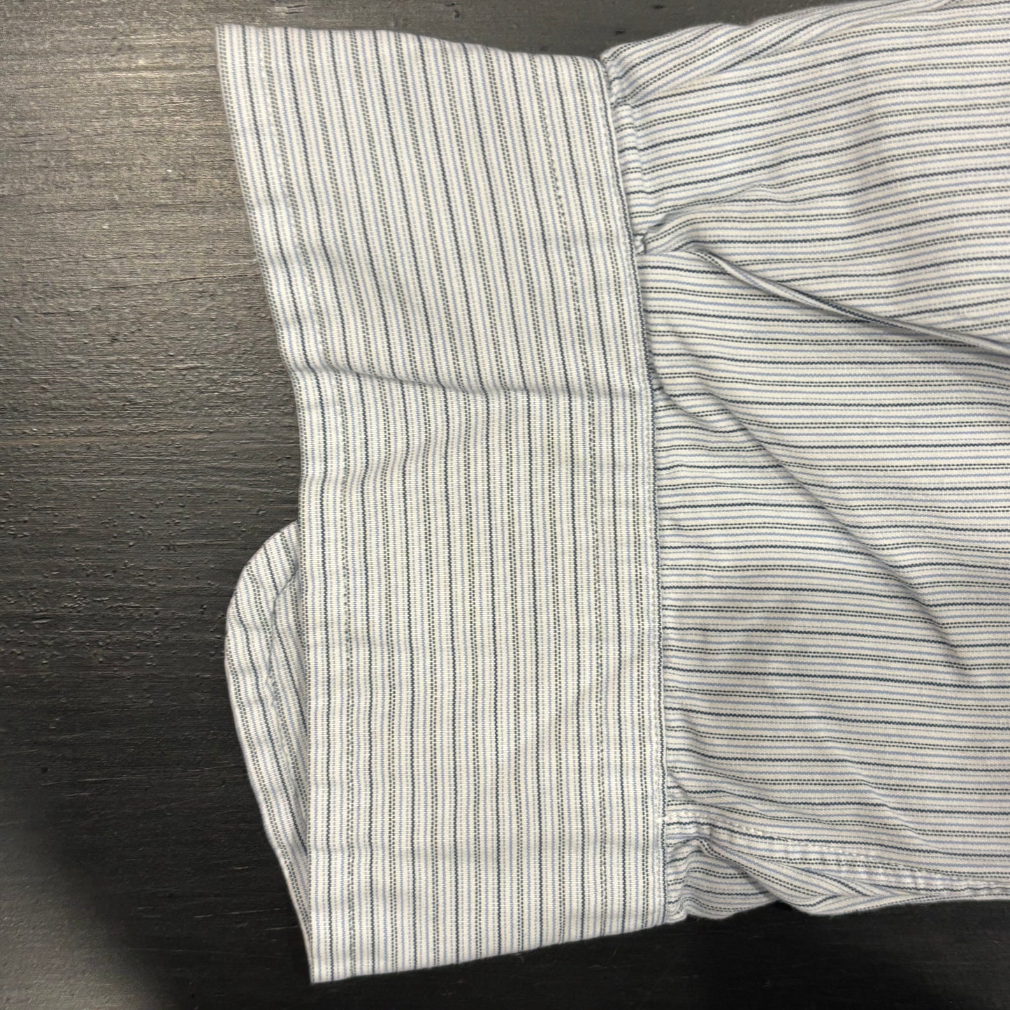 00's Ralph Lauren ラルフローレン ストライプシャツ 白青 (XL)/A7967S-SO