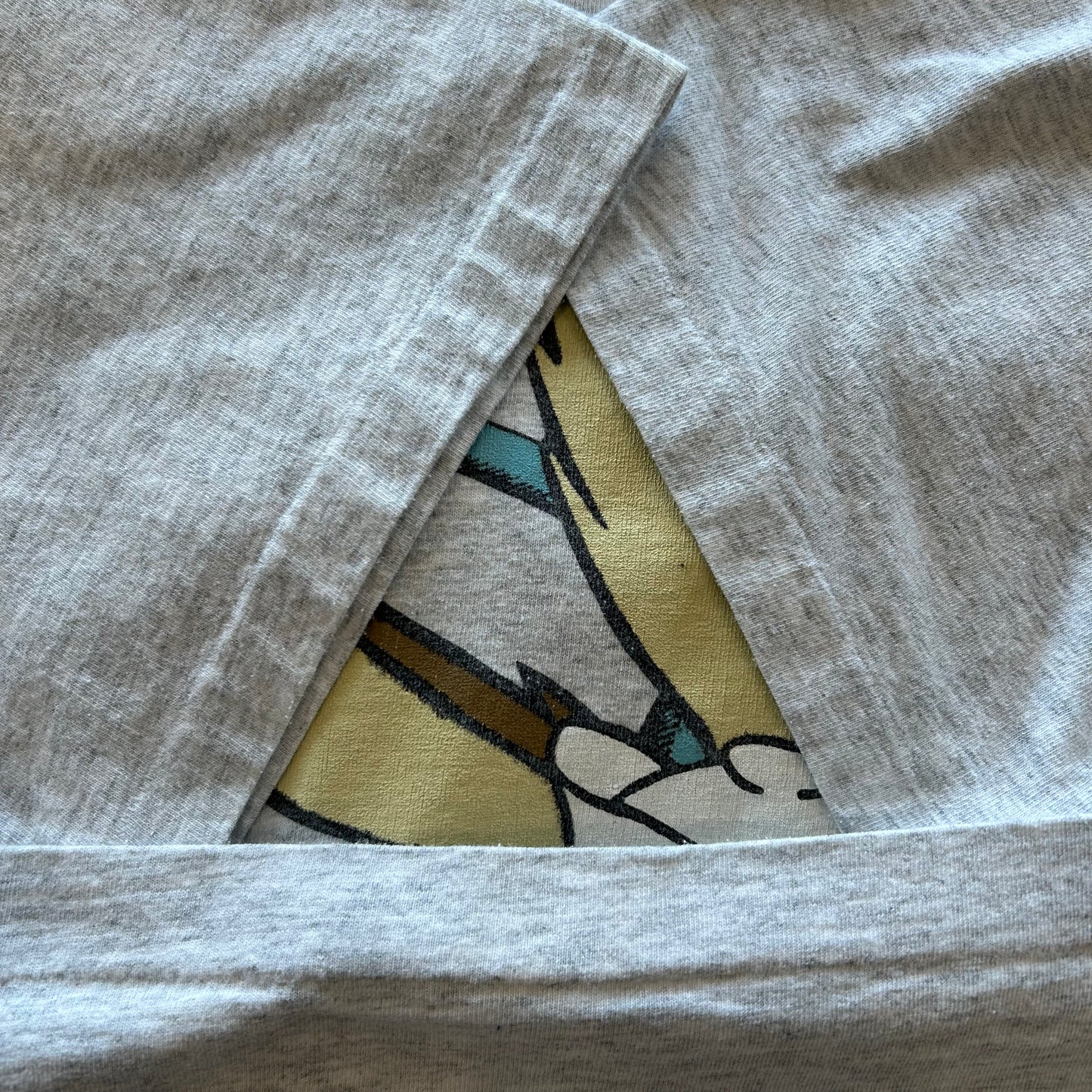90's COLLEGE WARE ワイリー・コヨーテ キャラクターTシャツ ルーニーテューンズ グレー(L)/B2055T-SO