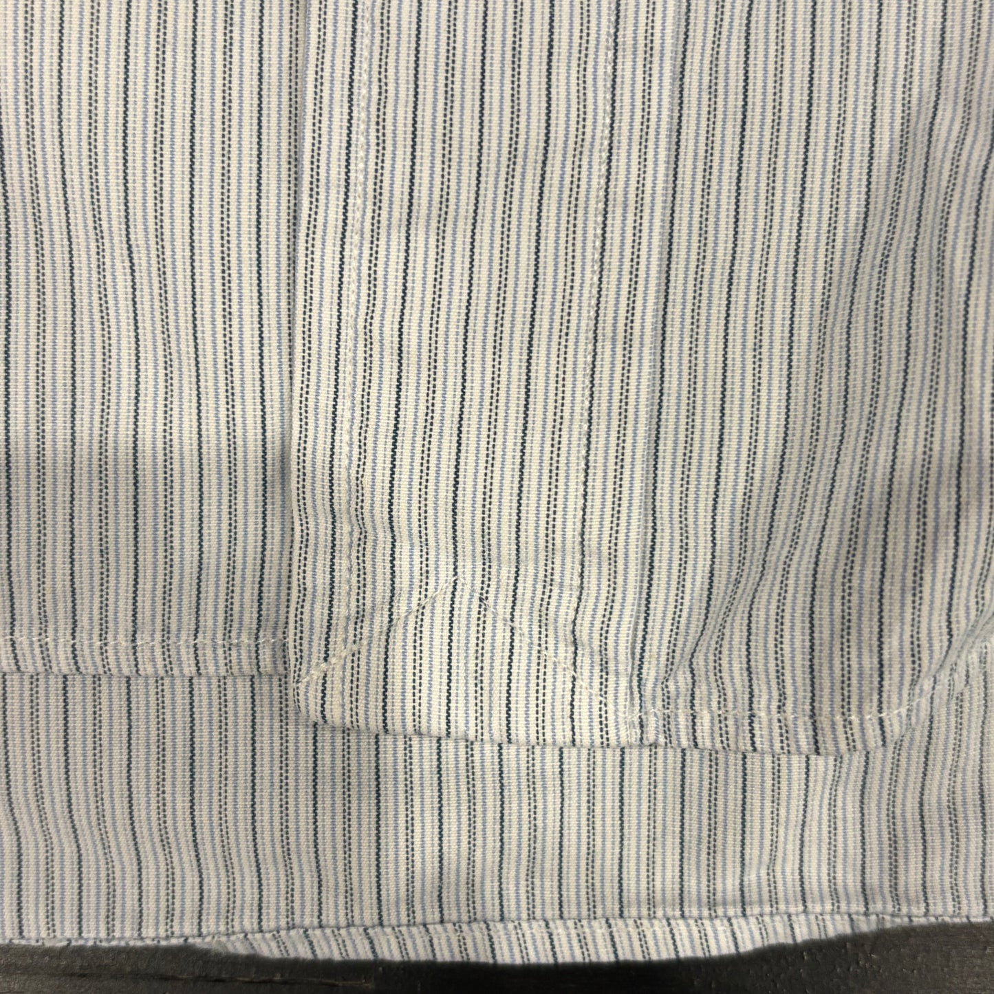 00's Ralph Lauren ラルフローレン ストライプシャツ 白青 (XL)/A7967S-SO