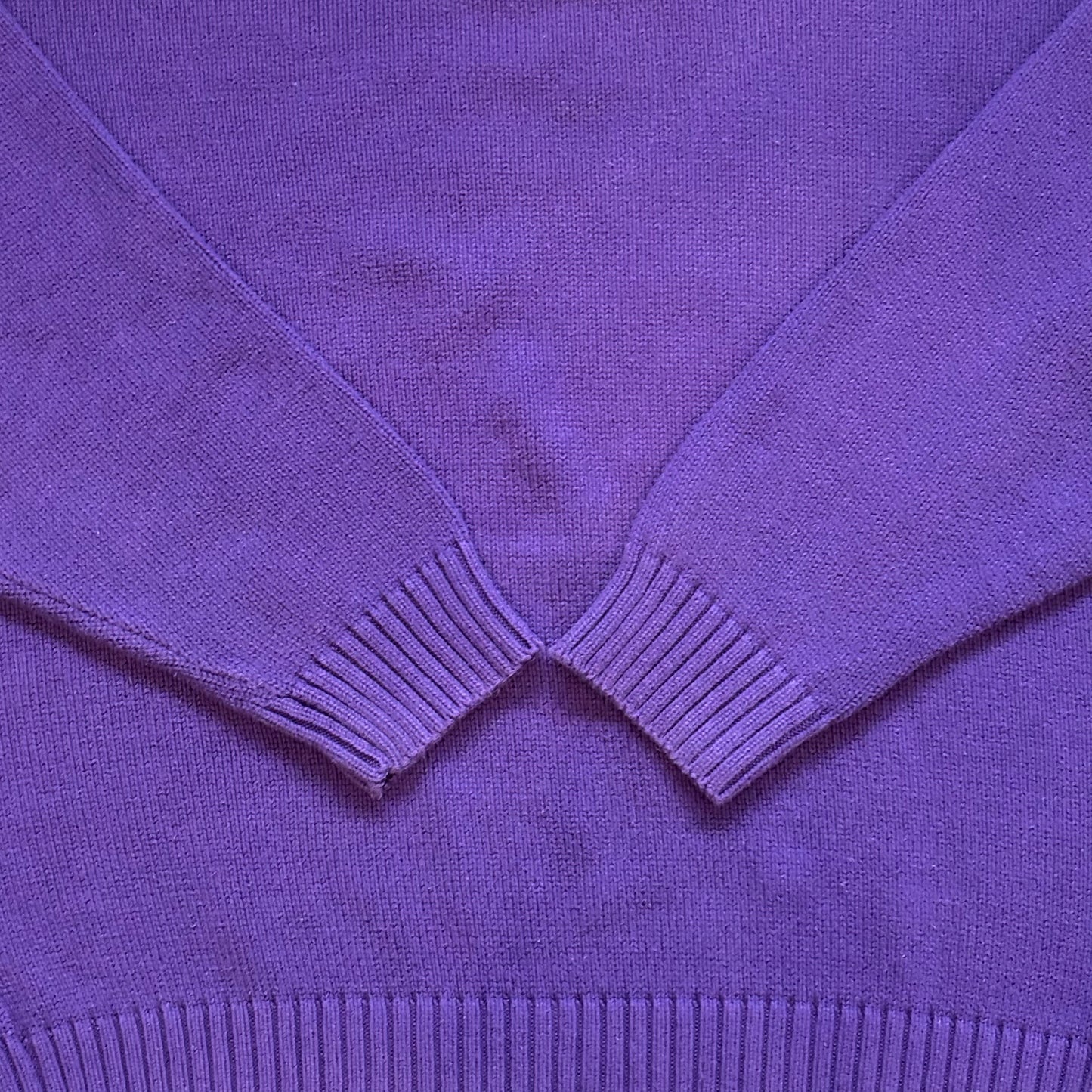 90's Eddie Bauer 100%コットンニット 紫 (L)/B1422K-SO