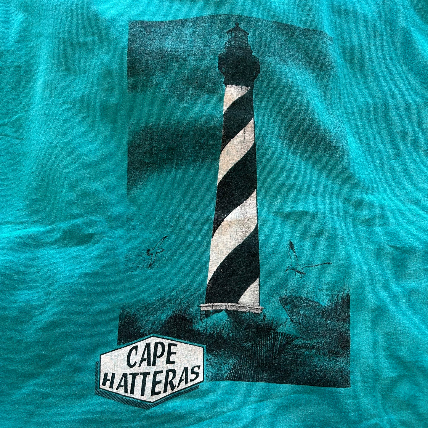 90's Collegiate Pacific CAPE HATTERAS ハッテラス岬 灯台Tシャツ (XL)/B2047T-SO