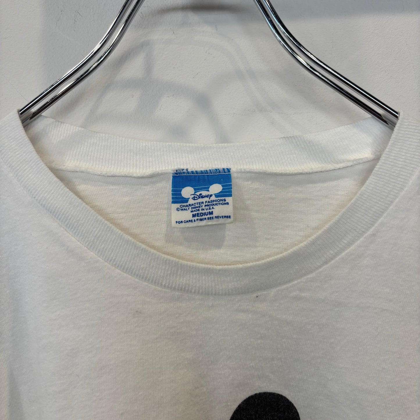 80's Disney ミッキーマウス シングルステッチ プリントtシャツ白(M)/B3462T