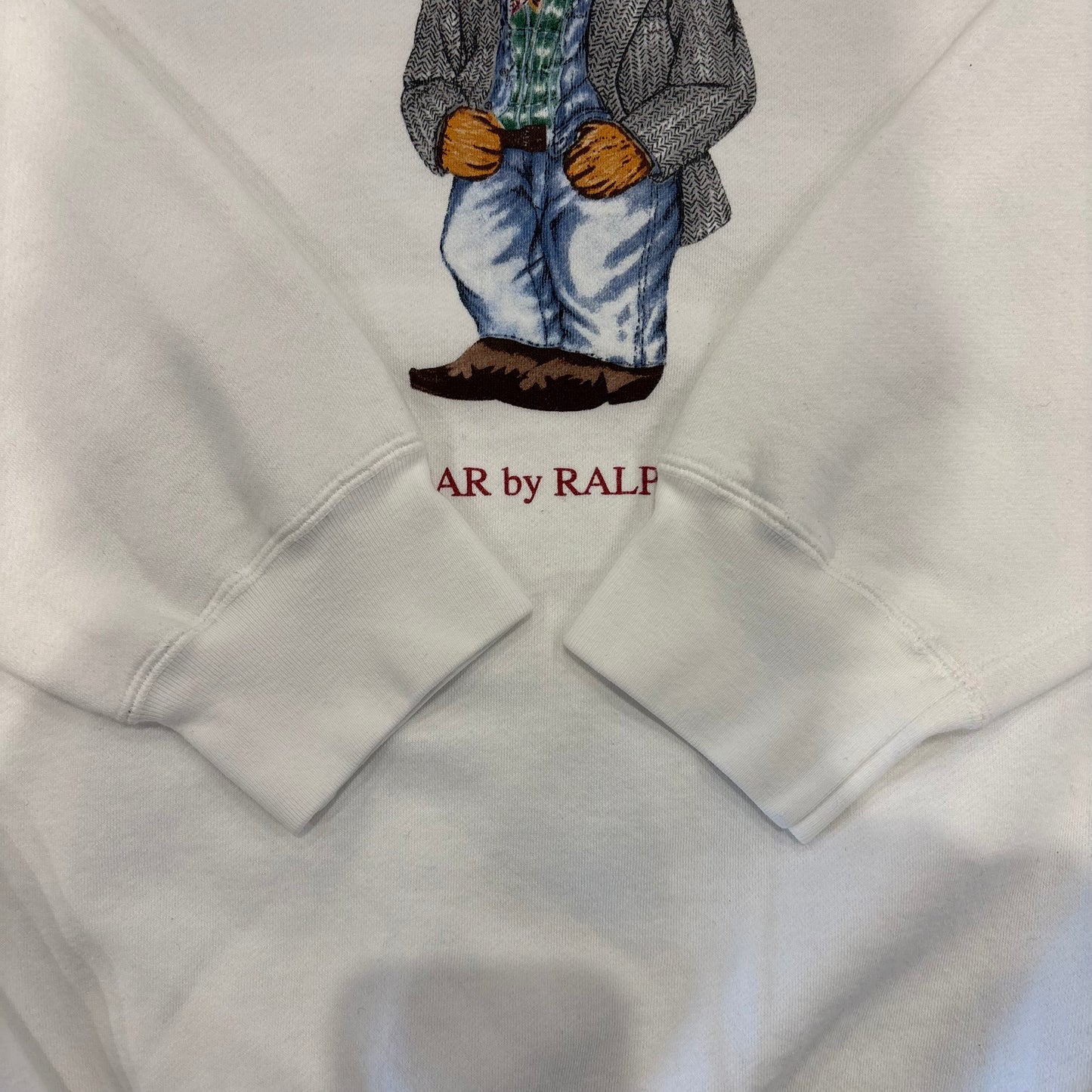 00's Ralph Lauren ポロベア スウェット ホワイト (L)/A5978S-SO