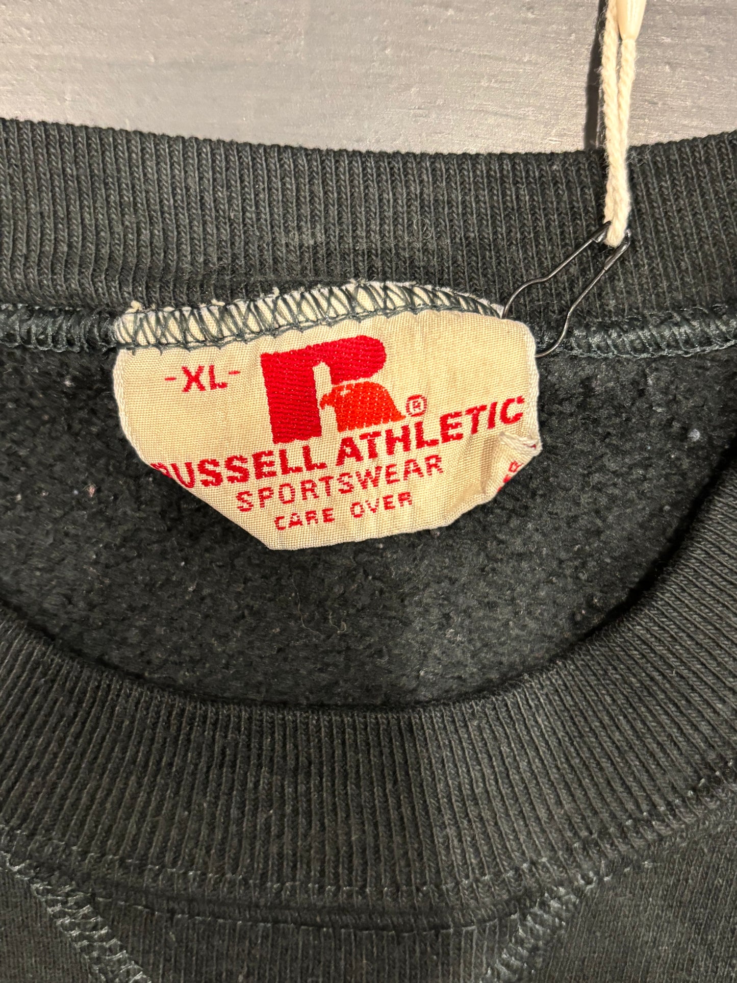 80's Russell Athletic ラッセル 無地スウェット 黒 (XL)/A7691S-SO