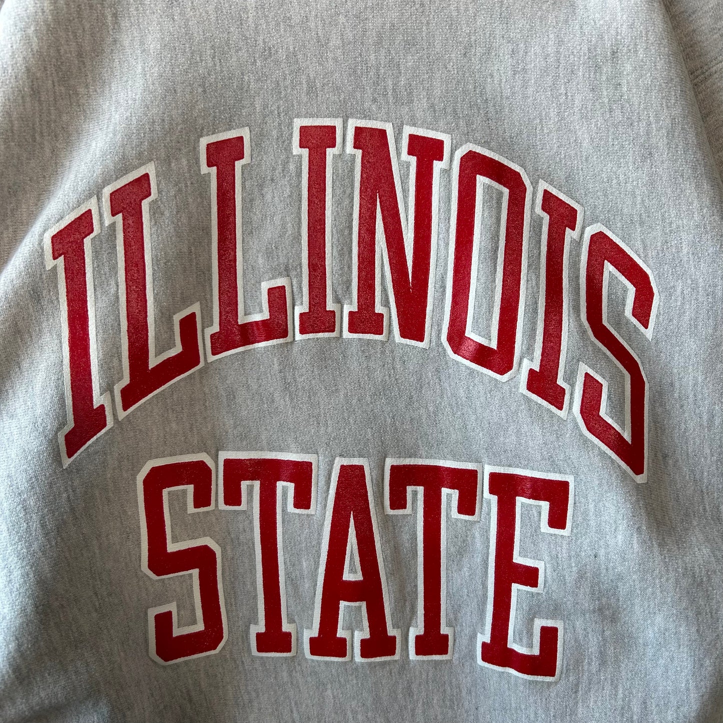 80's Champion Reverse Weave リバースウィーブ リブライン ILLINOIS STATE グレー(L)/A5453R-SO