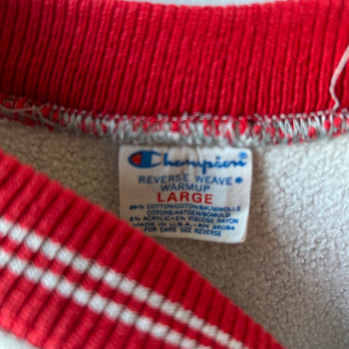 80's Champion Reverse Weave リバースウィーブ リブライン ILLINOIS STATE グレー(L)/A5453R-SO