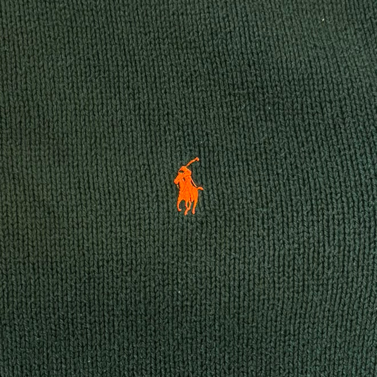 00's RALPH LAUREN コットンニット 緑 M /B1333K-SO