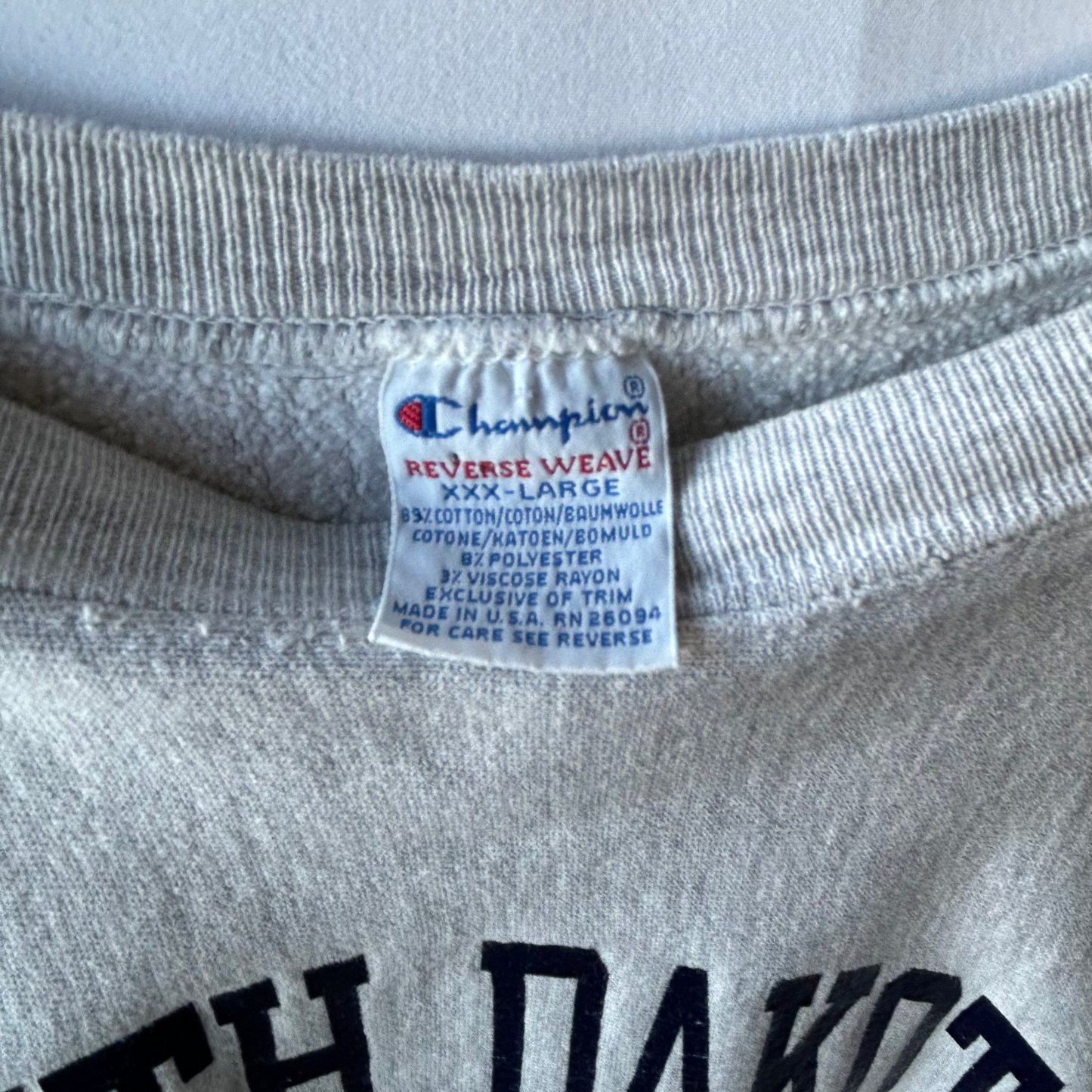 90's Champion Reverse Weave リバースウィーブ SOUTH DAKOTA STATEグレー(XXXL)/A5436R-SO