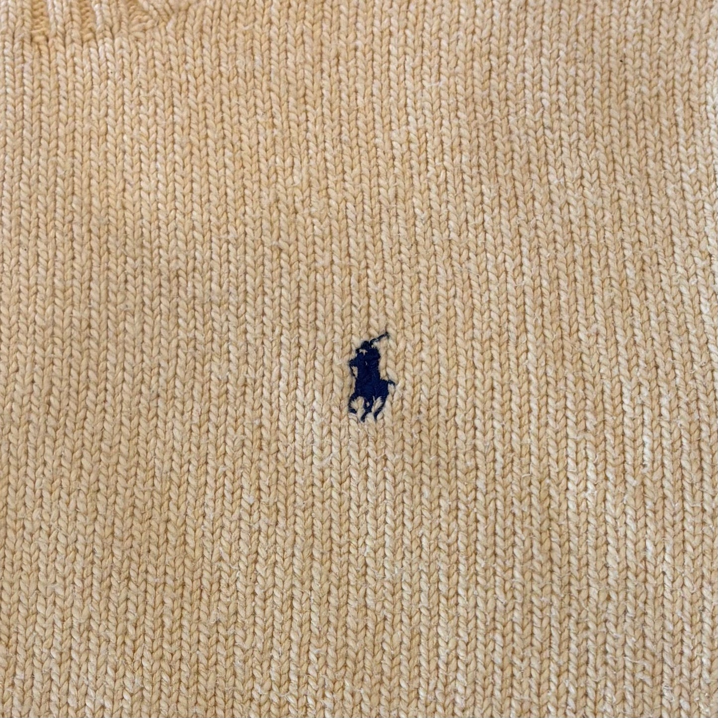00's RALPH LAUREN コットンニット イエロー L /A8290K-SO