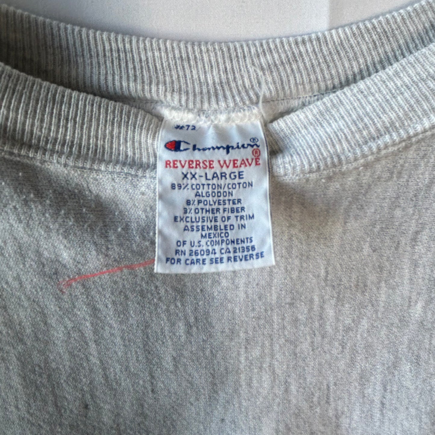90's Champion Reverse Weave リバースウィーブ WESTERN CONNETICUT グレー(XXL)/A6022R-SO