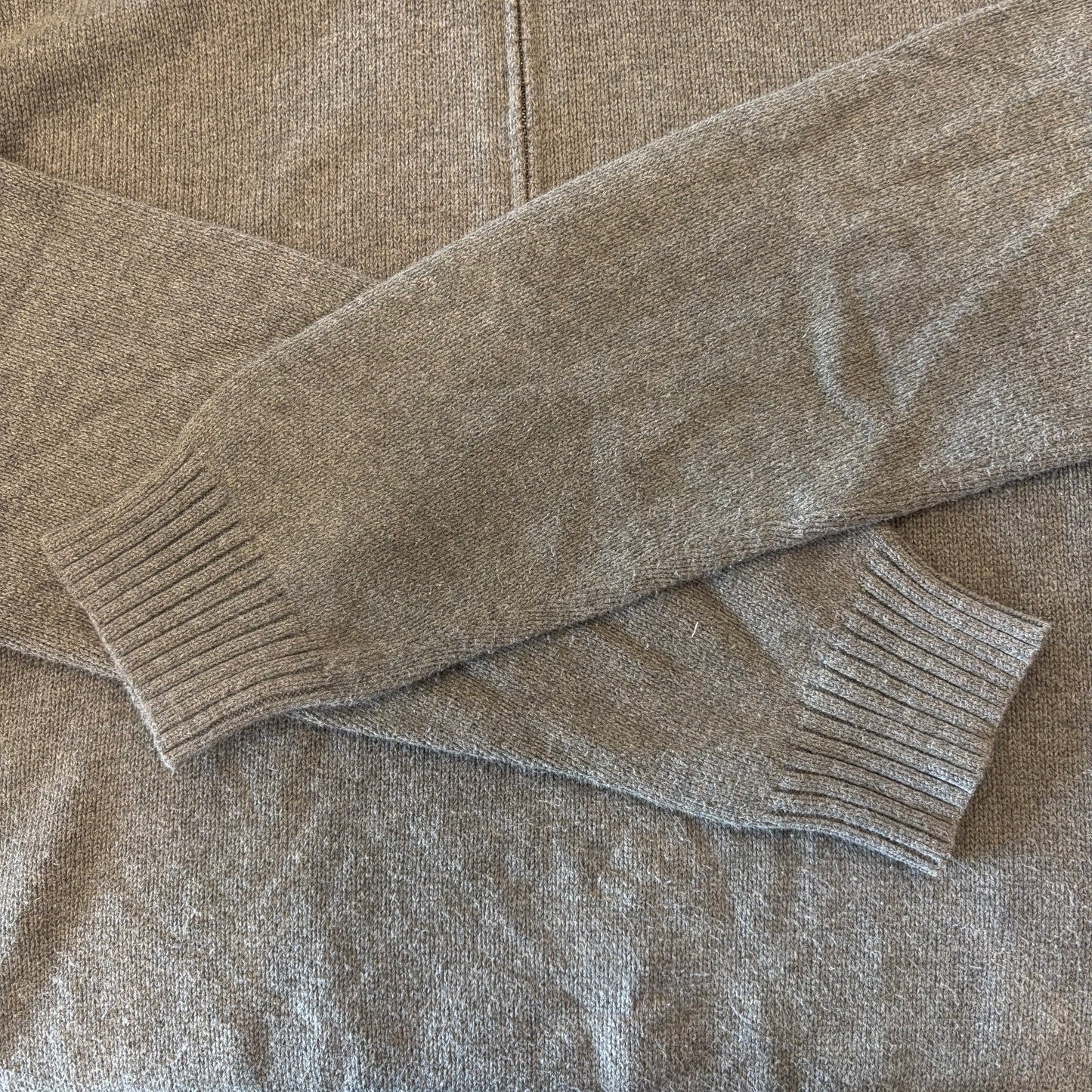 00's POLO RALPH LAUREN ハーフジップ コットンニット グレー L /B1497K-SO
