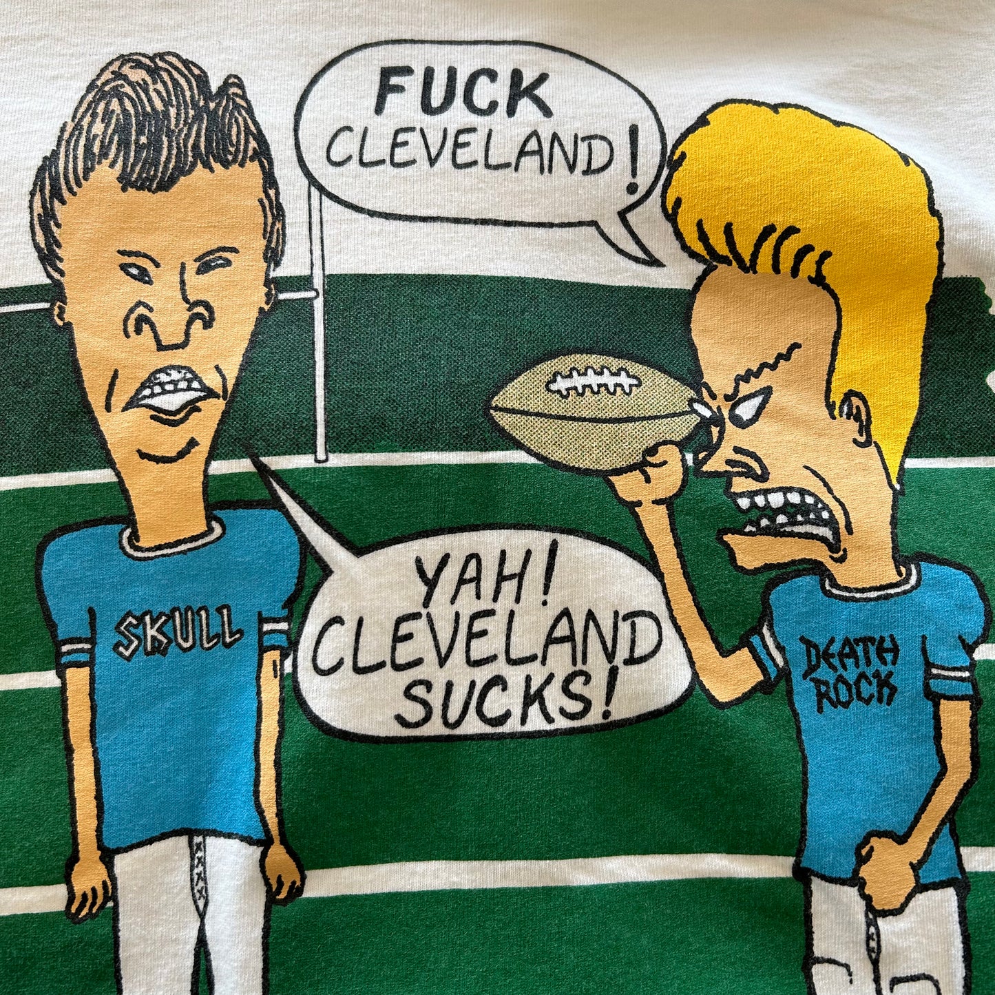 90's BEAVIS AND BUTT-HEAD ビーバス&バットヘッド ロンT 白(サイズ不明)/B0920T-SO