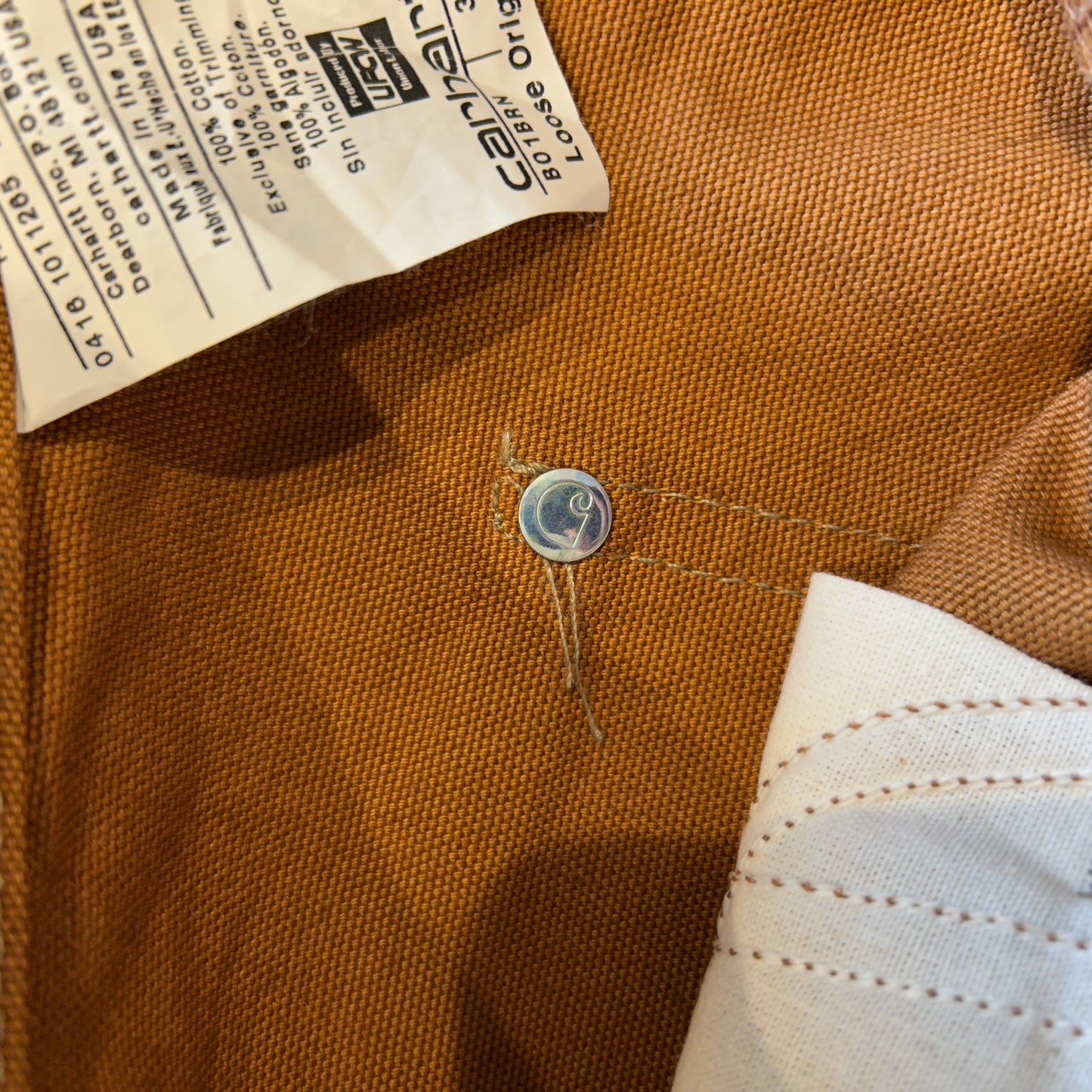 00's Carhartt ダブルニー ワークパンツ B01 BRN Made in USA(36×32)/A8301P-SO
