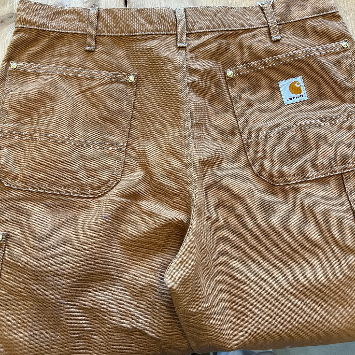 00's Carhartt ダブルニー ワークパンツ B01 BRN Made in USA(36×32)/A8301P-SO
