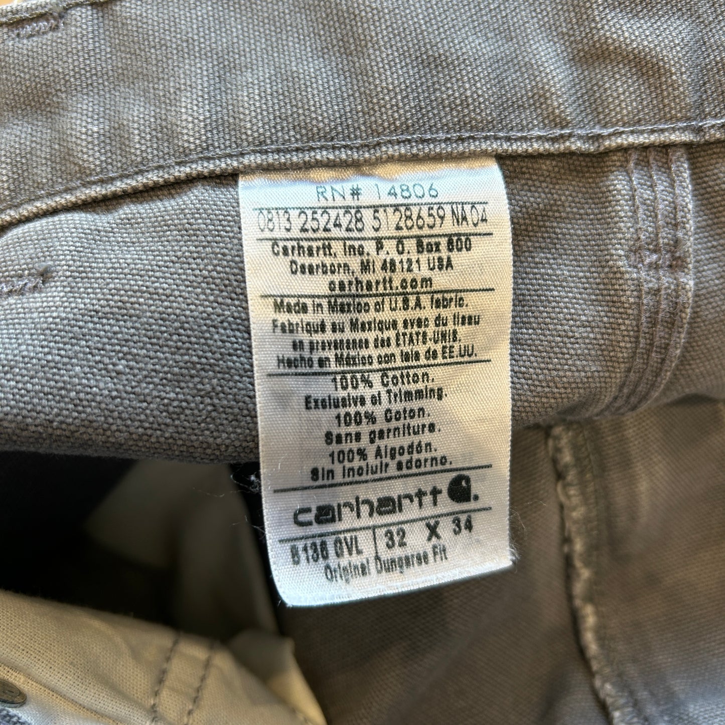 00's Carhartt ダブルニー ワークパンツ B136GVL (32×34)/A7350P-SO