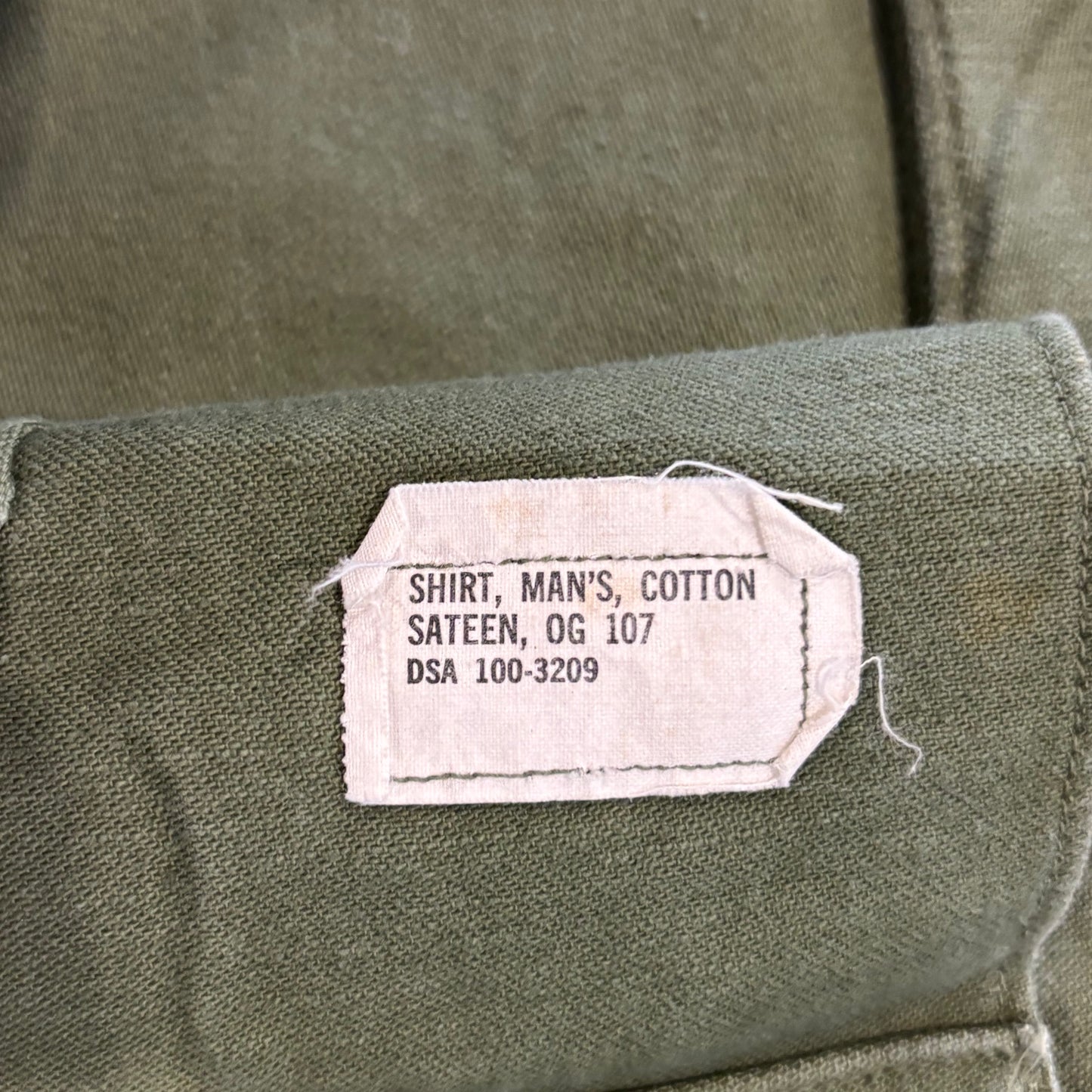 60's US ARMY ユーティリティーシャツ OG 107 ミリタリー カーキ (L)/A7733SH-SO