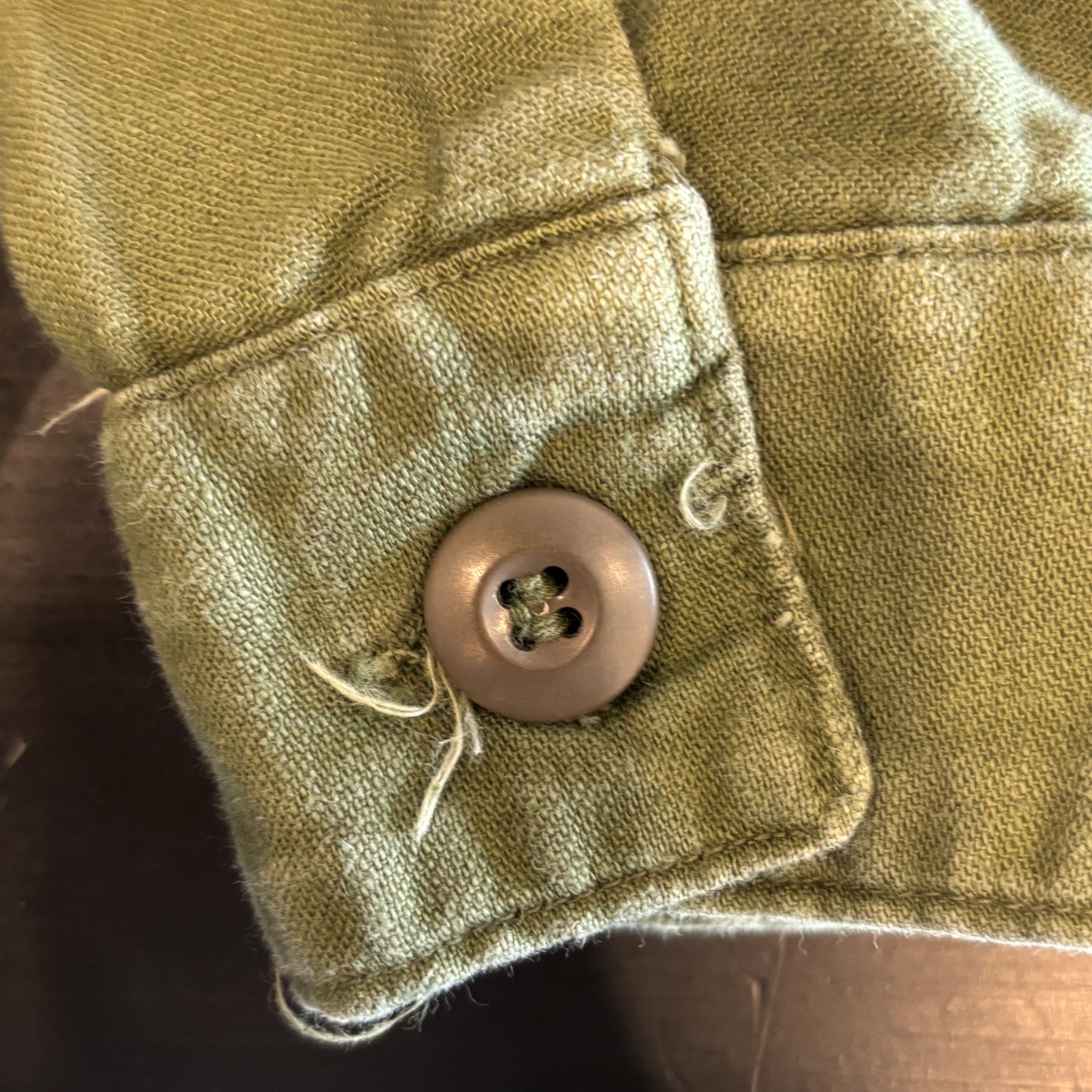 60's US ARMY ユーティリティーシャツ OG 107 ミリタリー カーキ (L)/A7733SH-SO