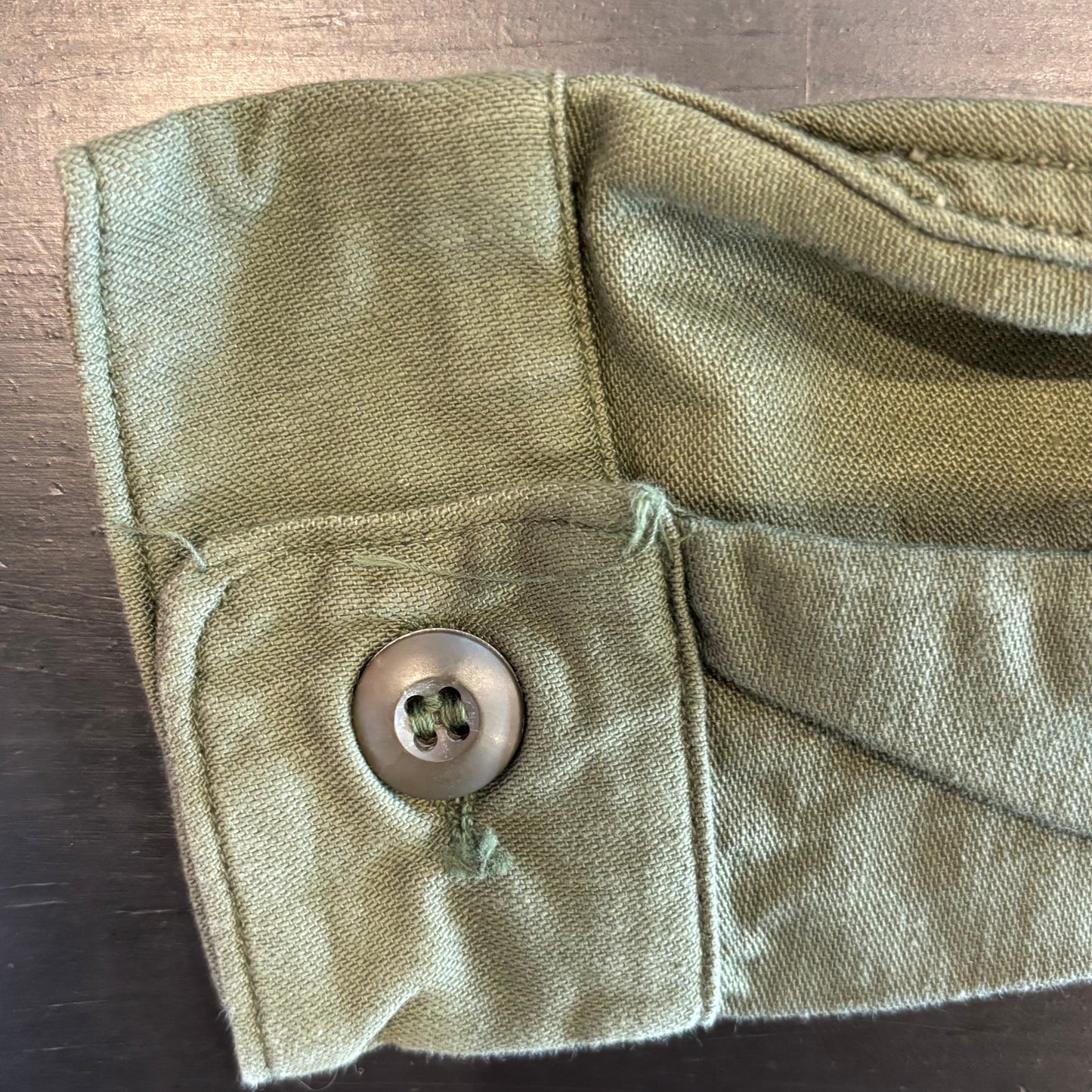 70's US ARMY ユーティリティーシャツ OG 107 ミリタリー カーキ (M)/A7736SH-SO