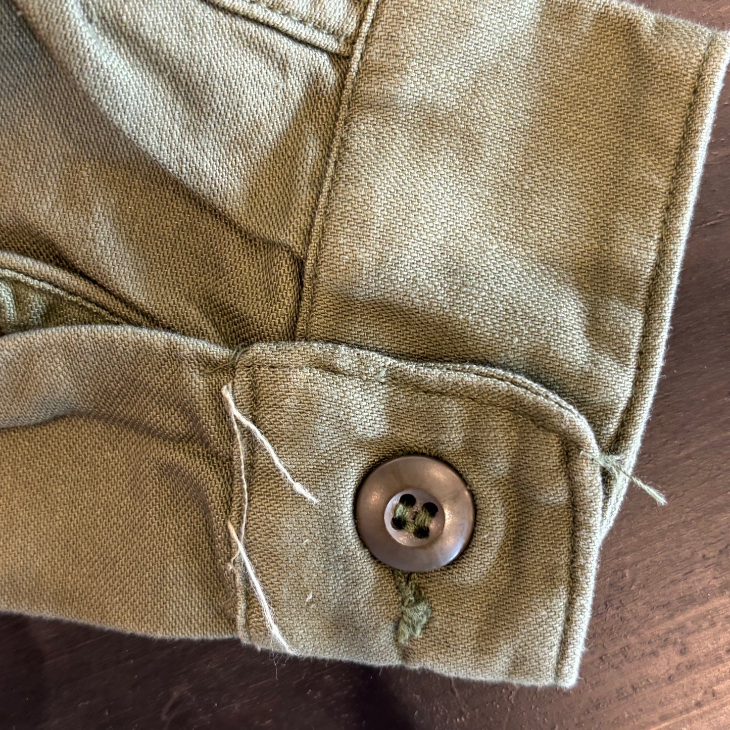 70's US ARMY ユーティリティーシャツ OG 107 ミリタリー カーキ (M)/A7736SH-SO