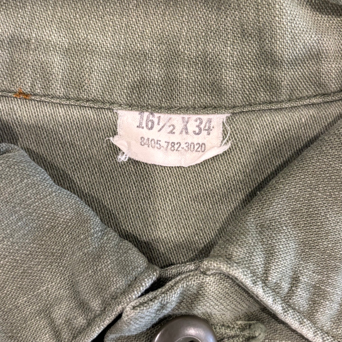 70's US ARMY ユーティリティーシャツ OG 107 ミリタリー カーキ (L)/A7732SH-SO