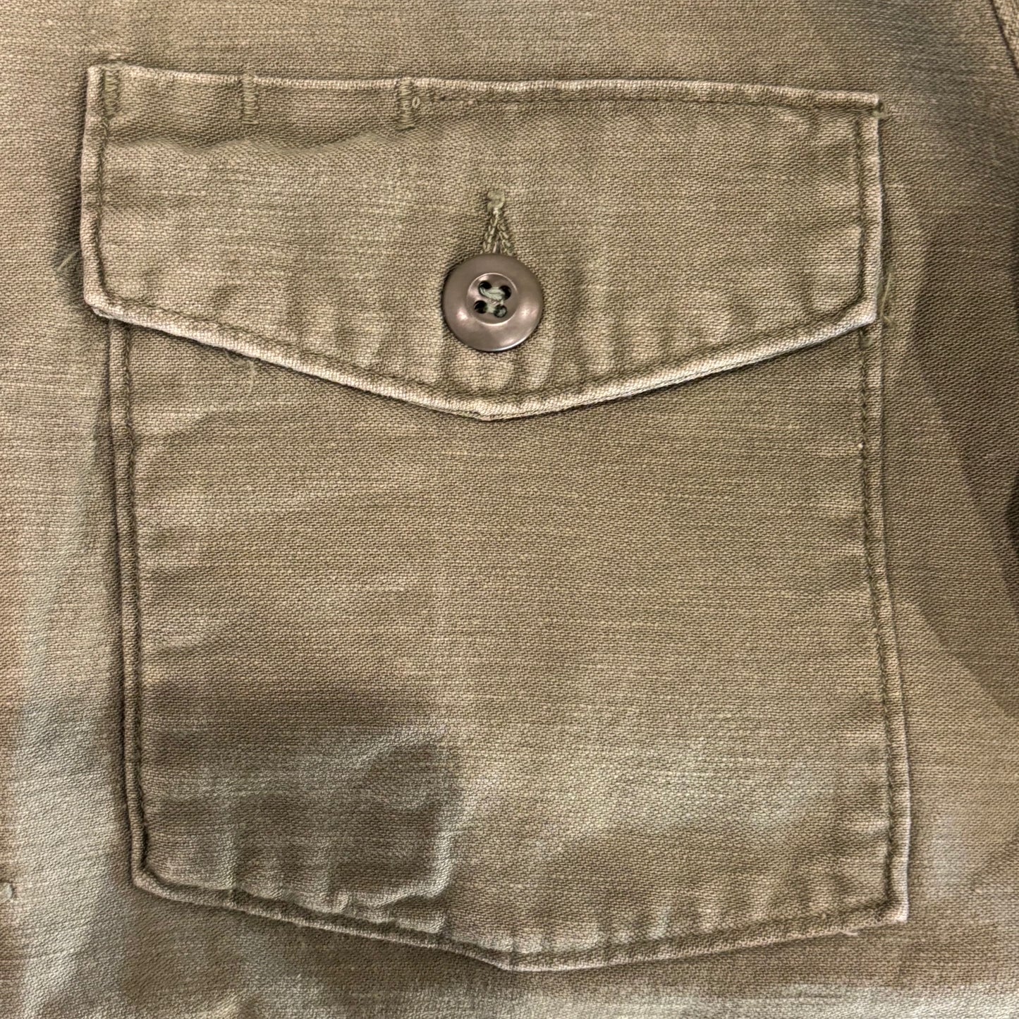 70's US ARMY ユーティリティーシャツ OG 107 ミリタリー カーキ (L)/A7732SH-SO